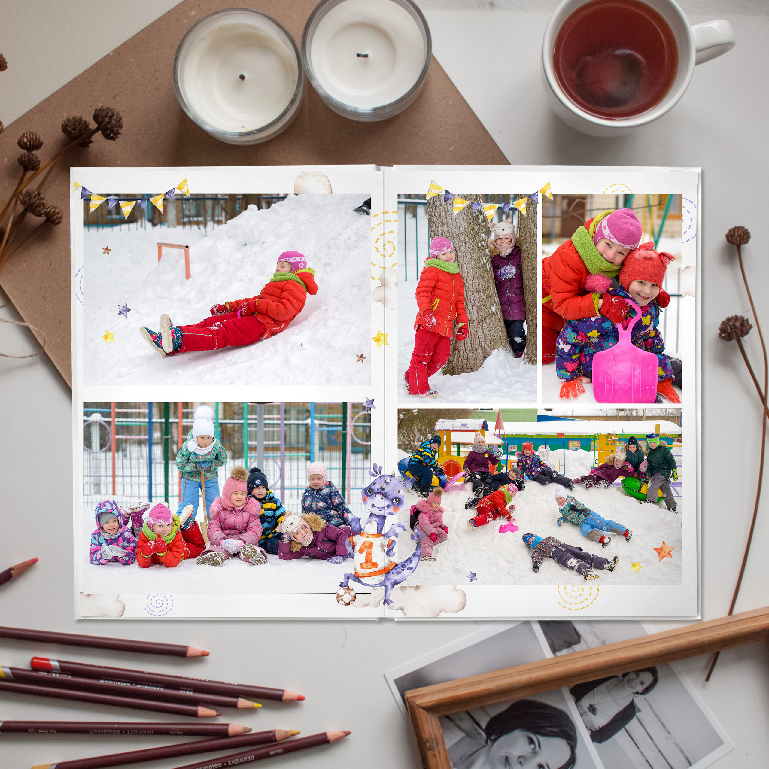 Альбом для детского сада (5 разворотов) 2790 руб. Школьный и свадебный фотограф в Сыктывкаре Никита Козлов