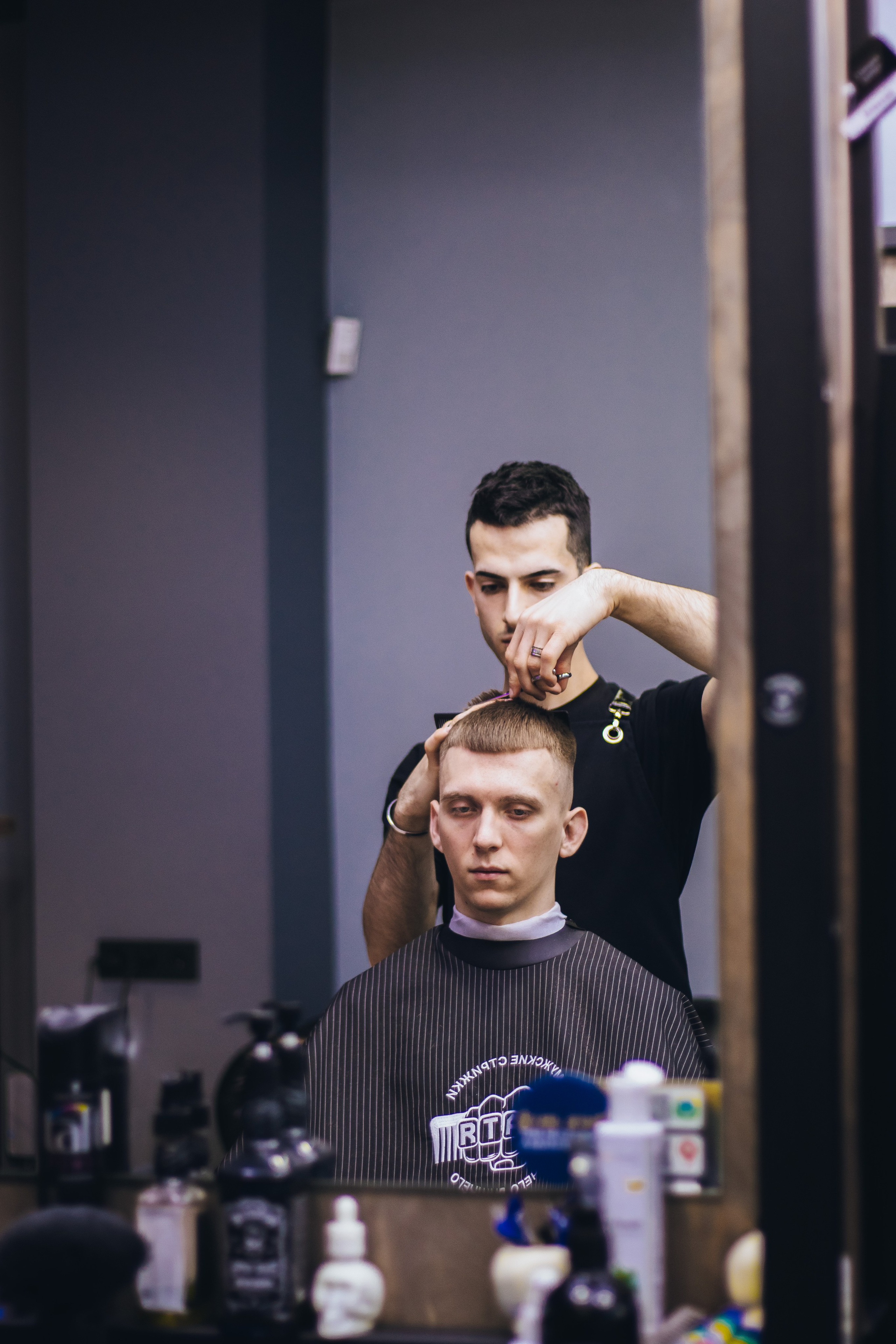 Barbershop Dad. Content shooting. KRIS KRUPINNIKOVA
