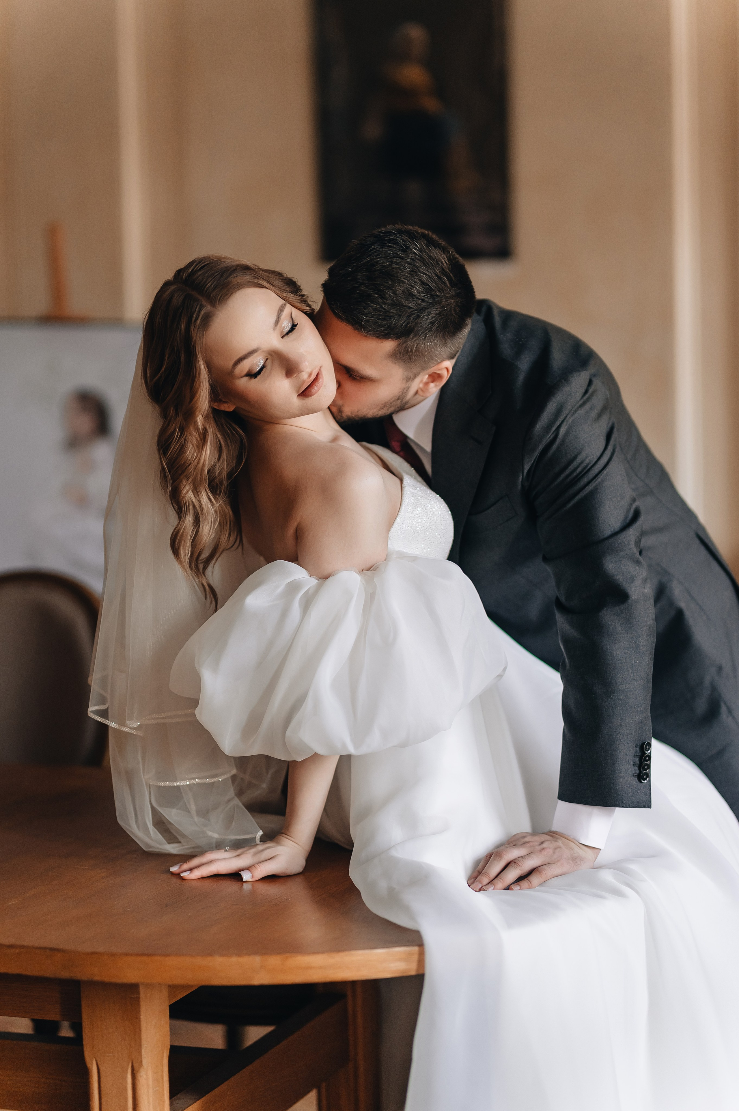 Свадебная фотосессия в библиотеке им. Пушкина. Портретный фотограф Москва Светлана Кашура