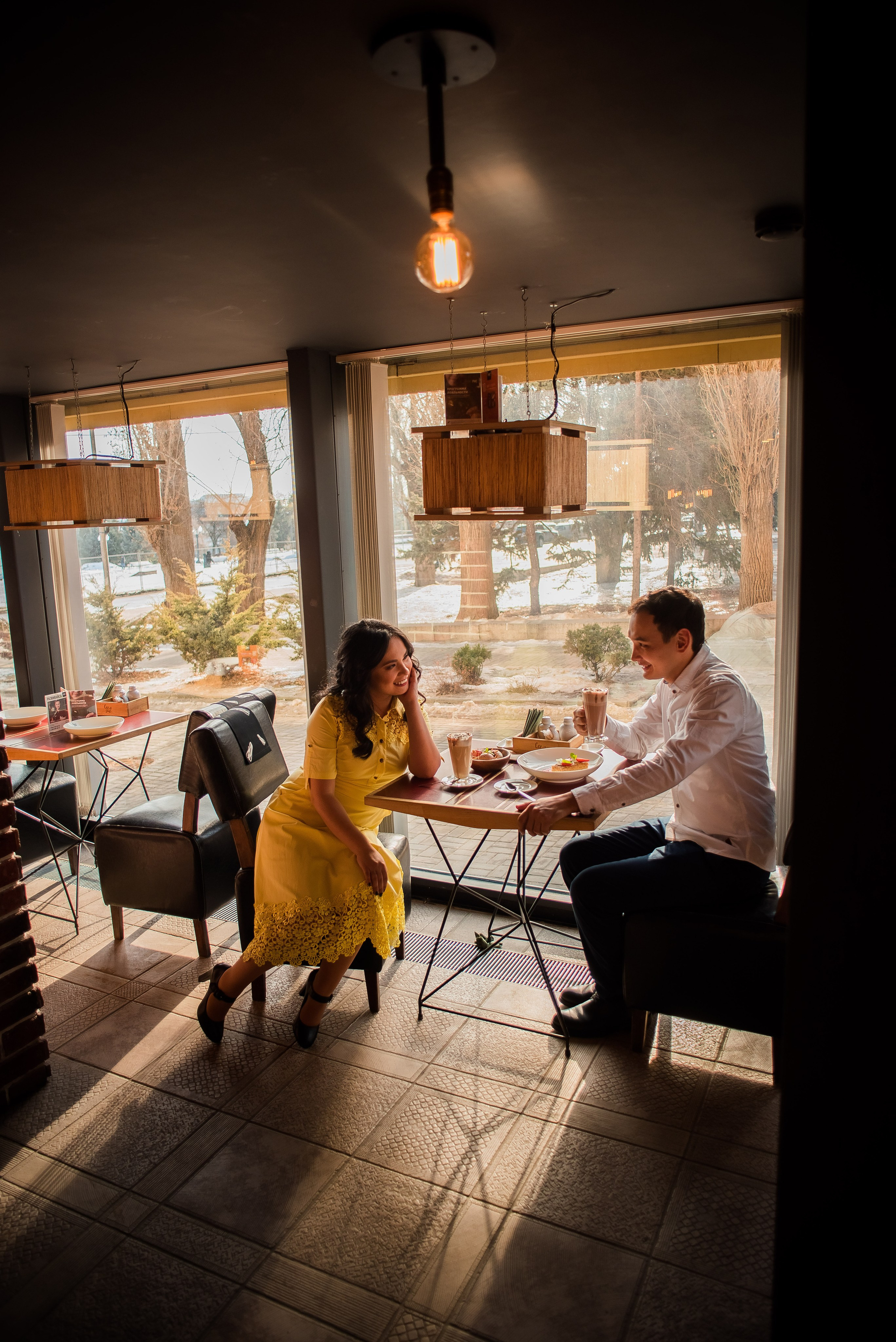 Зима+кафе. Свадебный и семейный фотограф Яна Стражева. Волгоград, Москва