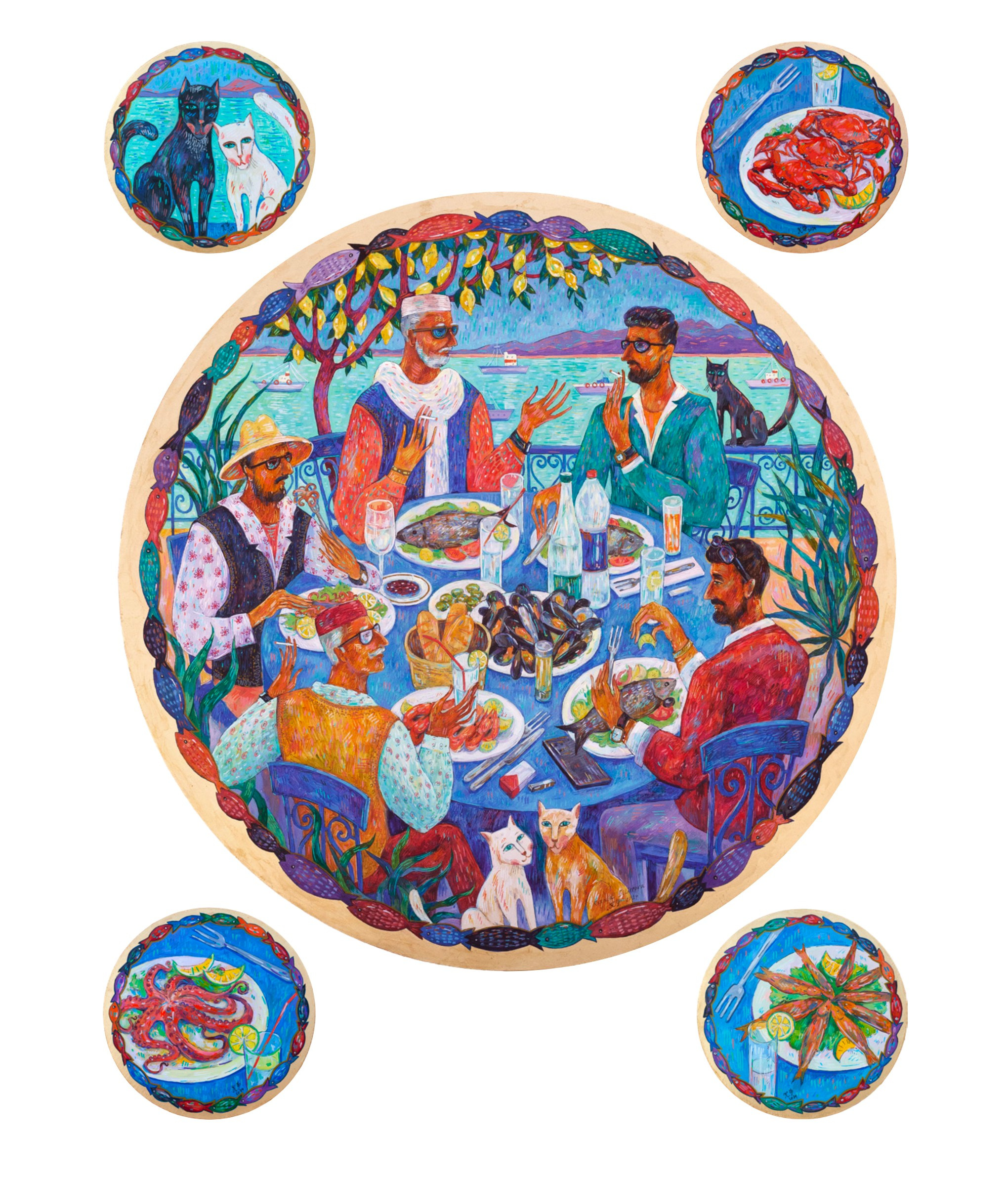 Sidi bou Said (exhibition at Galerie Saladin). Artist Ksenia Filippova