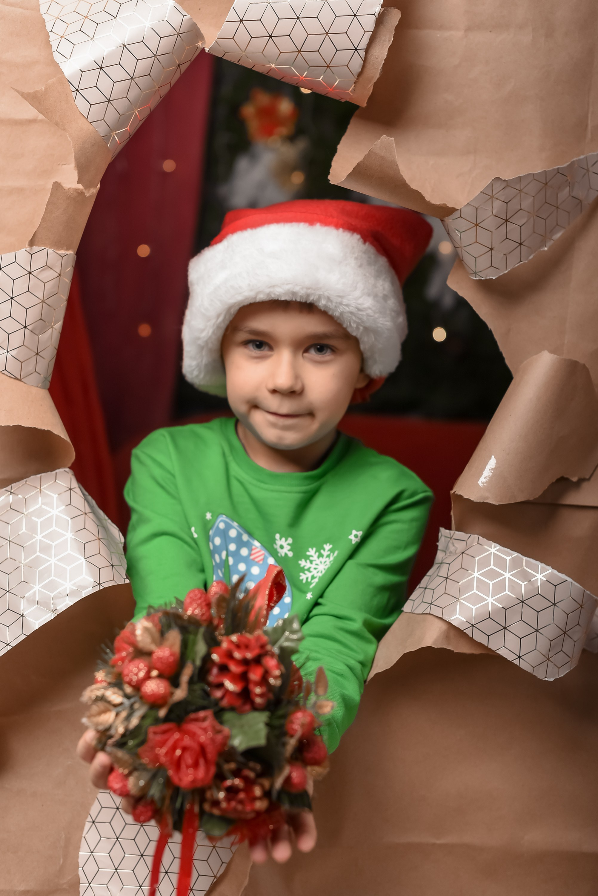 Новогодняя семейная фотосессия 2026 г. Фотограф Тула творческие фотосессии недорого Ольга Ромашина