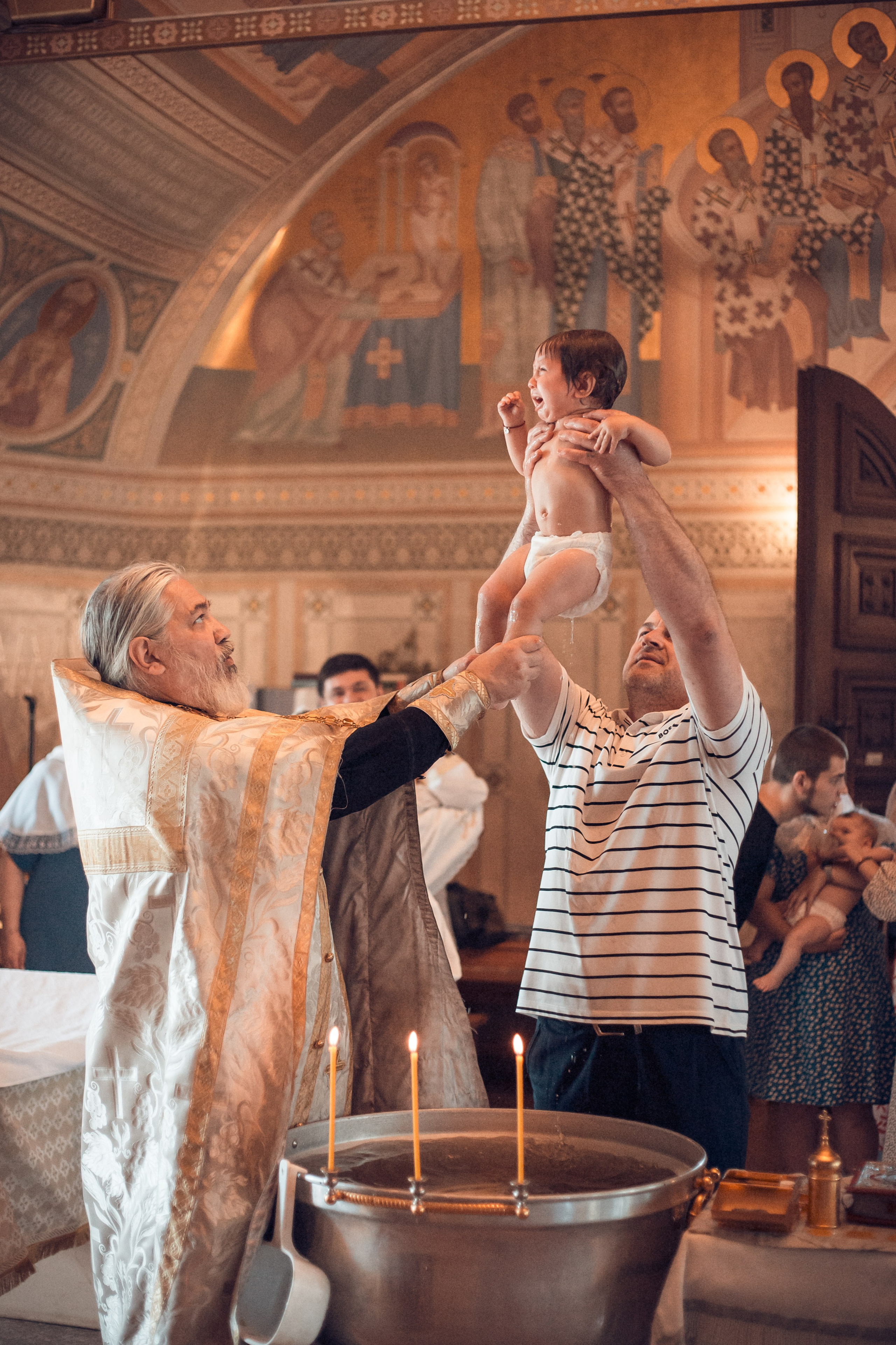 Крещение Савелия в храме Успения Богородицы с. Истомино Тарусский р-н