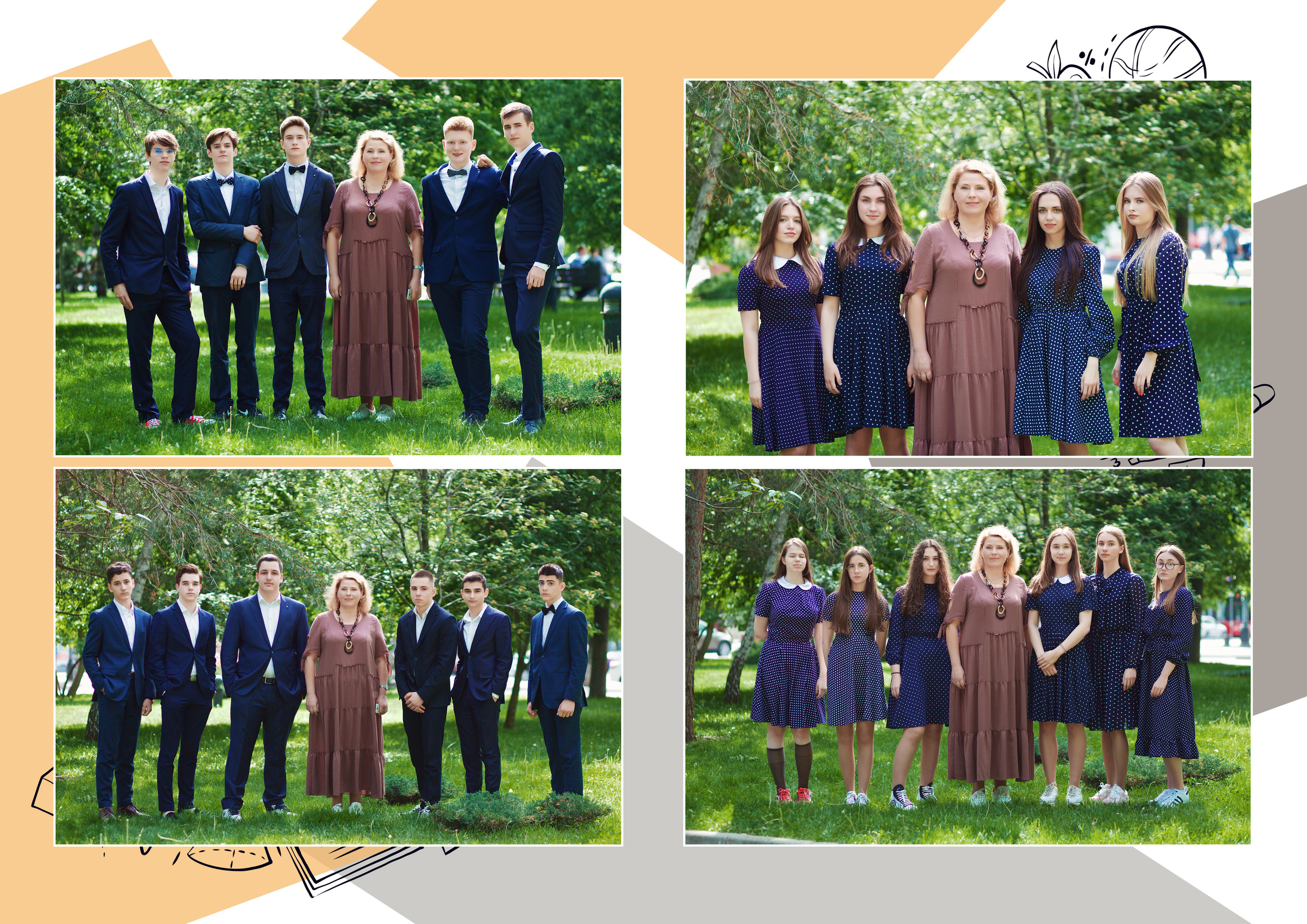 Пример школьного альбома на 20 разворотов. Профессиональный фотограф в Краснодаре Виталий Васькович