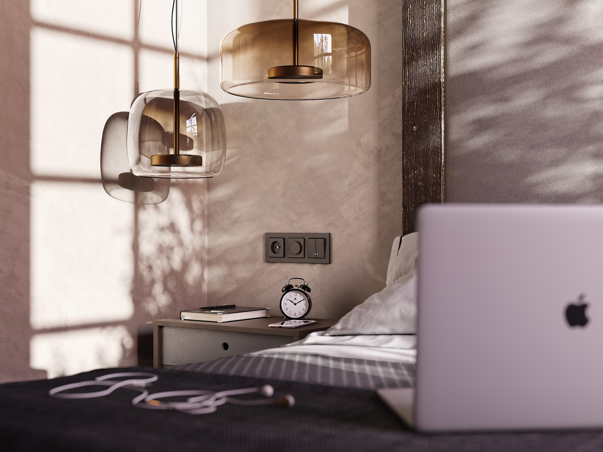 Минималистичная спальня. 3D визуализация интерьеров | avocado.render