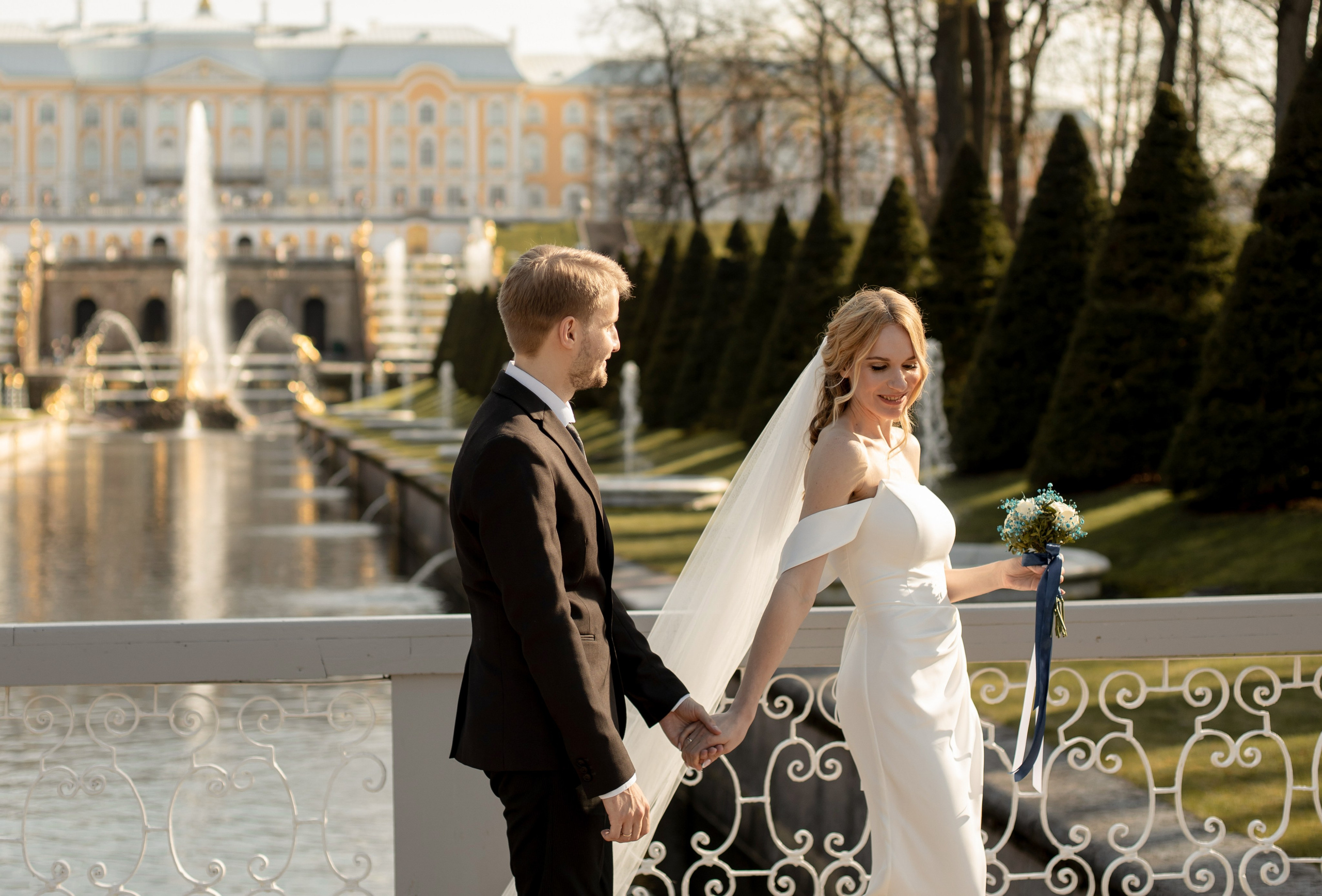 Петергоф / ЗАГС + прогулка. Свадебный и семейный фотограф в Москве Диана Левченко
