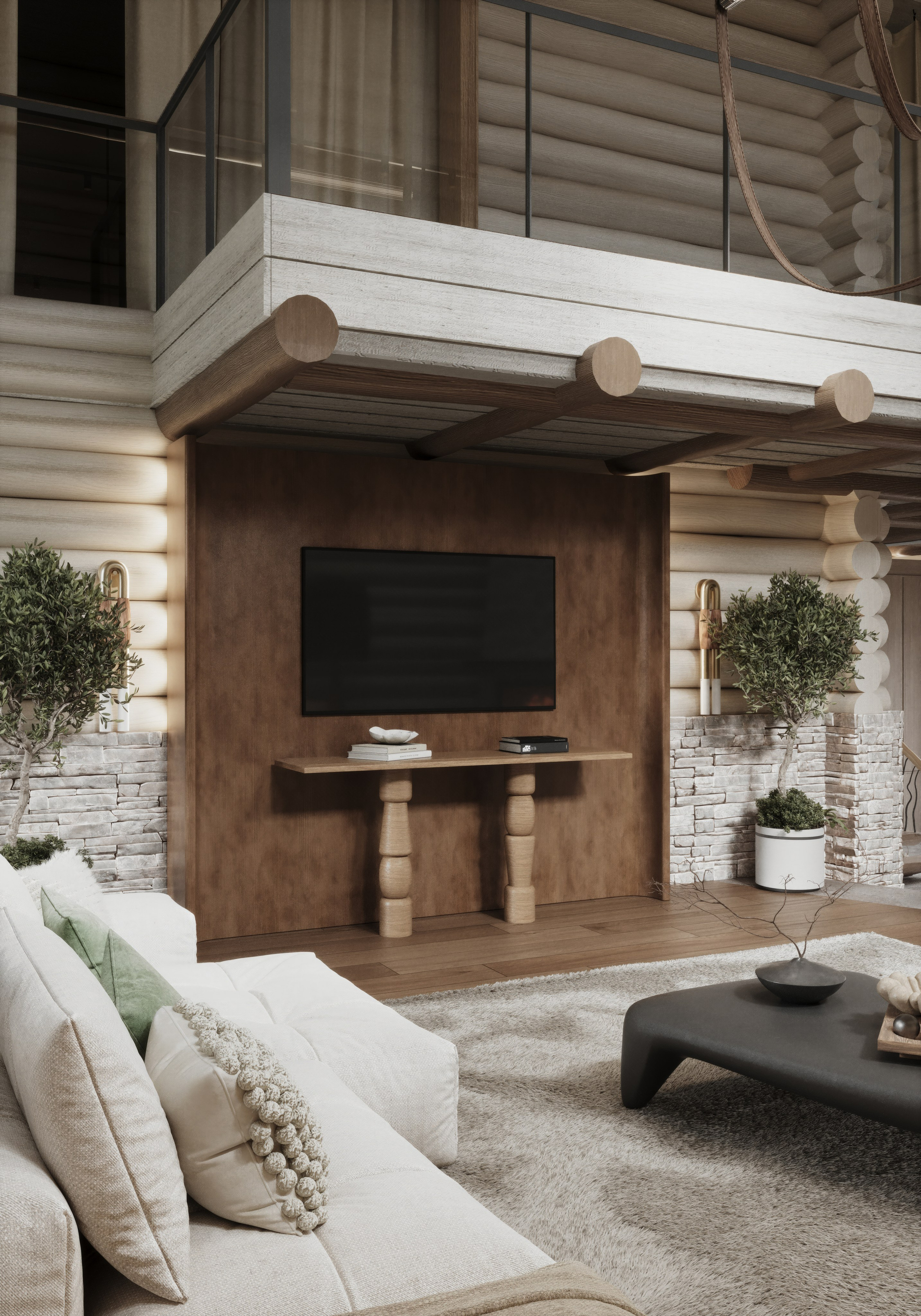 Country house Living-room & Kitchen | Ashe Home. Середа Юлия | Визуализация