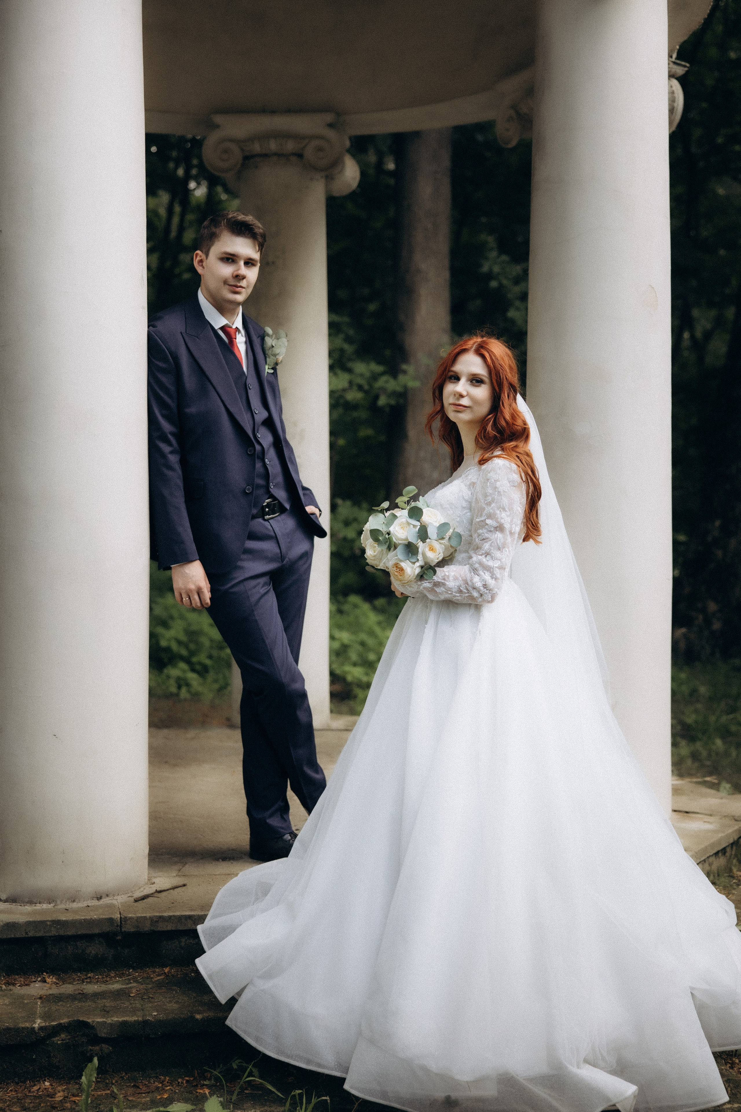 Фотосессия свадьбы Ивана и Александры в парке Горки Ленинские