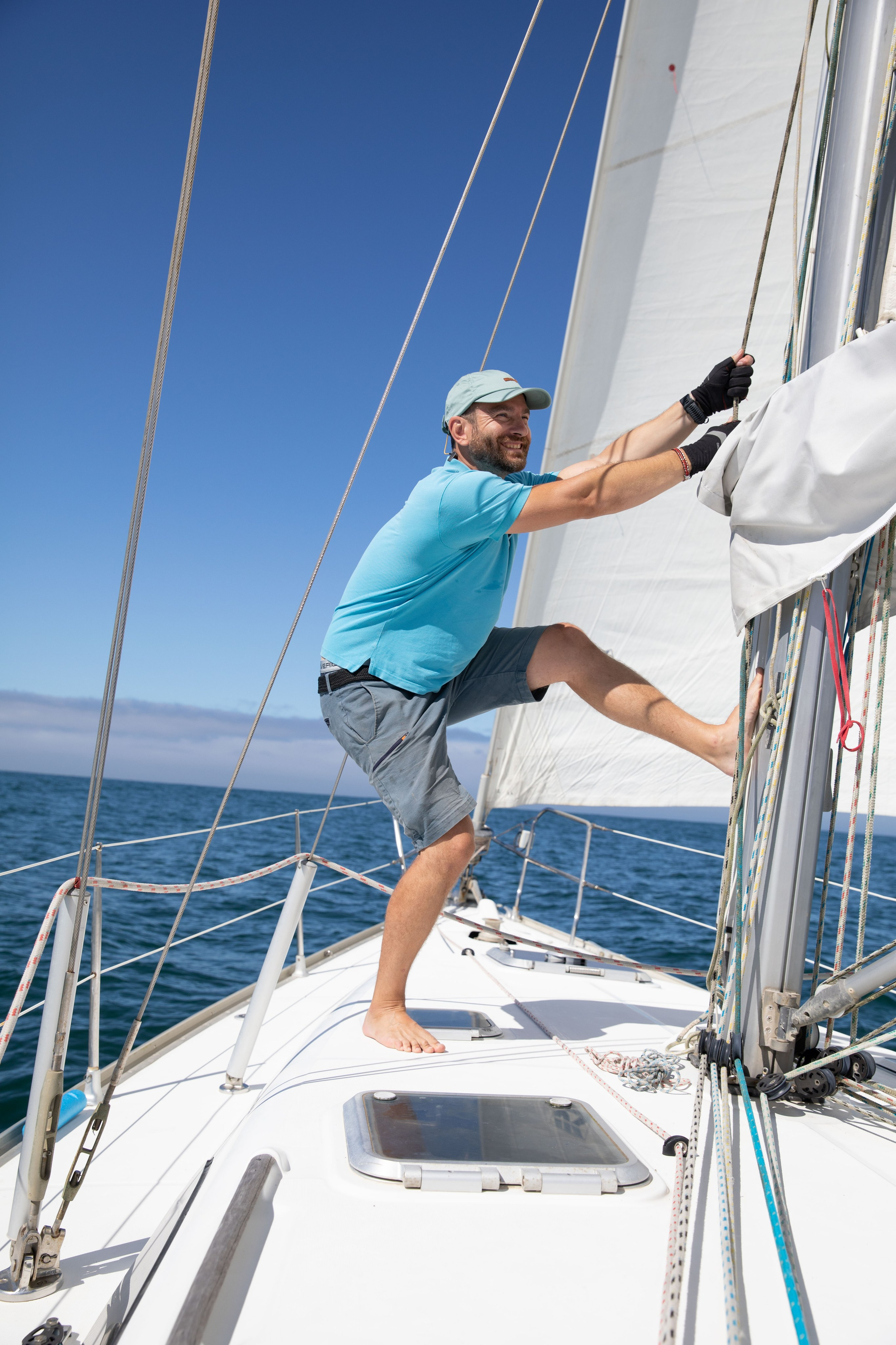 Sailing yacht trip. Photo session