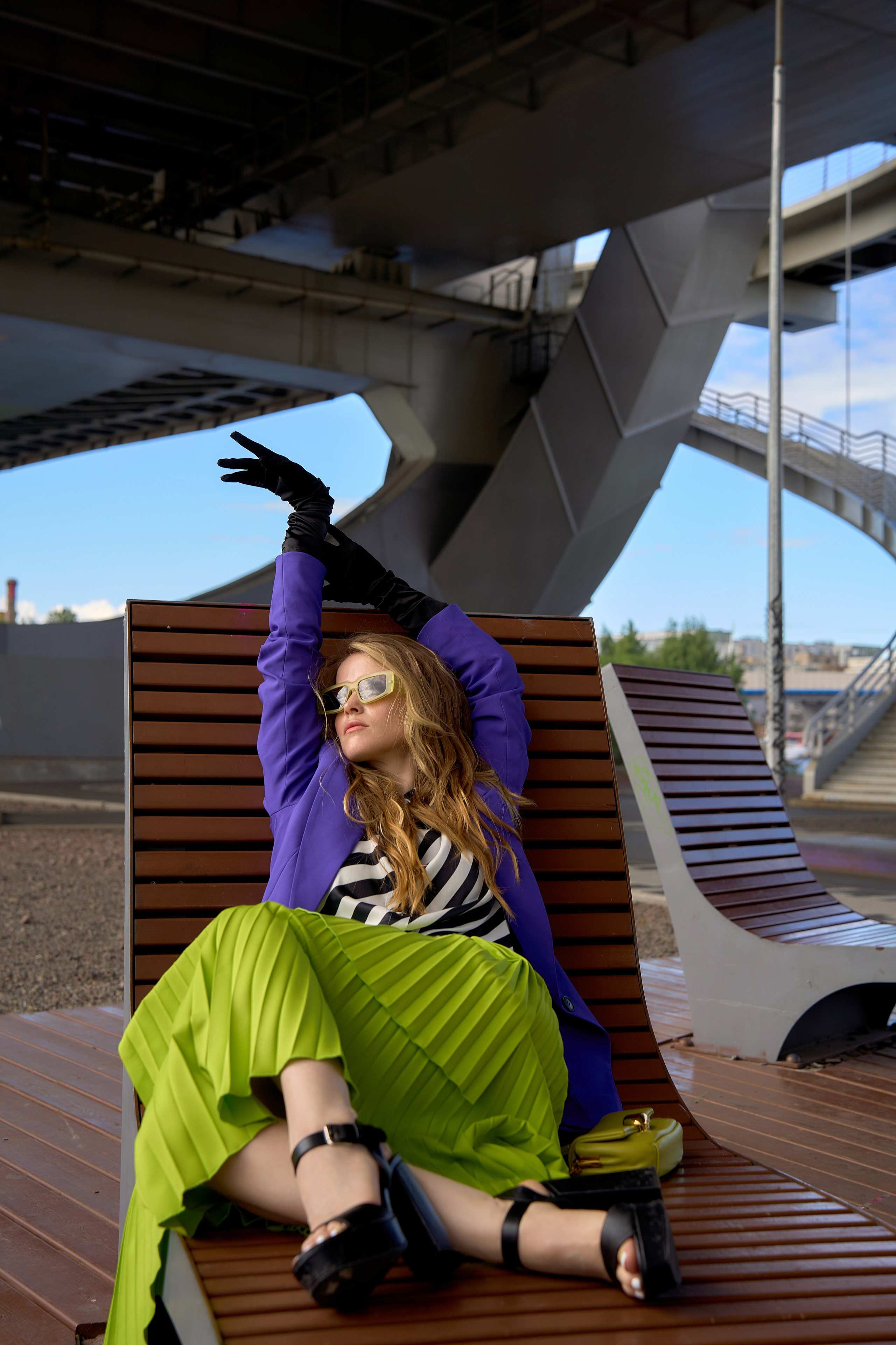 Мост Бетанкура съёмка женского портрета. Мартазова Екатерина фотограф. Екатеринбург