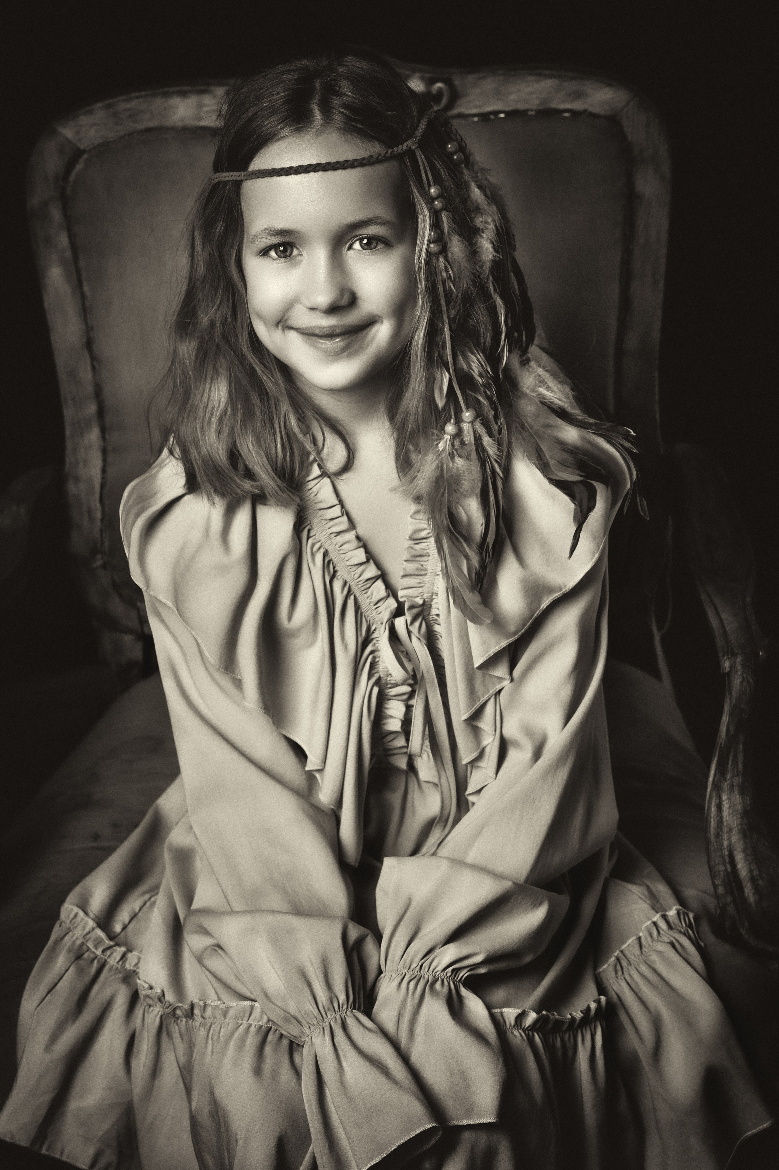 Детский портрет. Монохром. Фотограф Ольга Дунаева