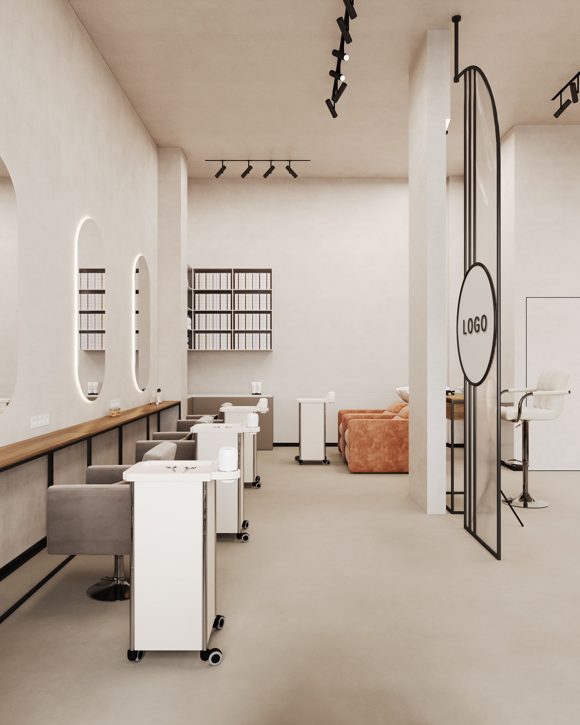 Beauty Salon Tatcher. Дизайн интерьера | 3D визуализация | Миланская Марина