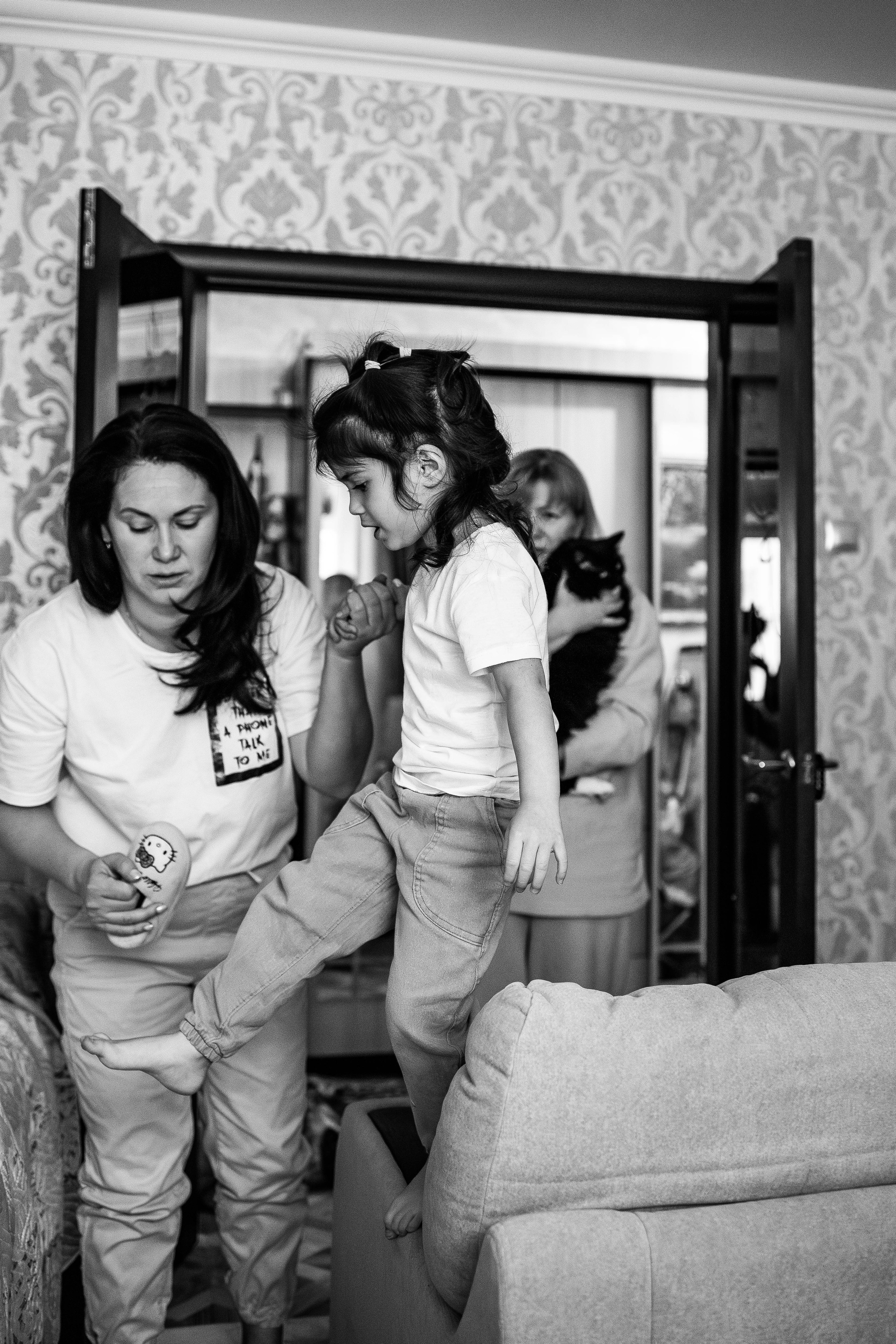 Семейная новогодняя фотосессия дома для Лены, мама Любы и Дашули. Семейный фотограф в Москве, Щелково, Фрязино _ Виктория Степанова