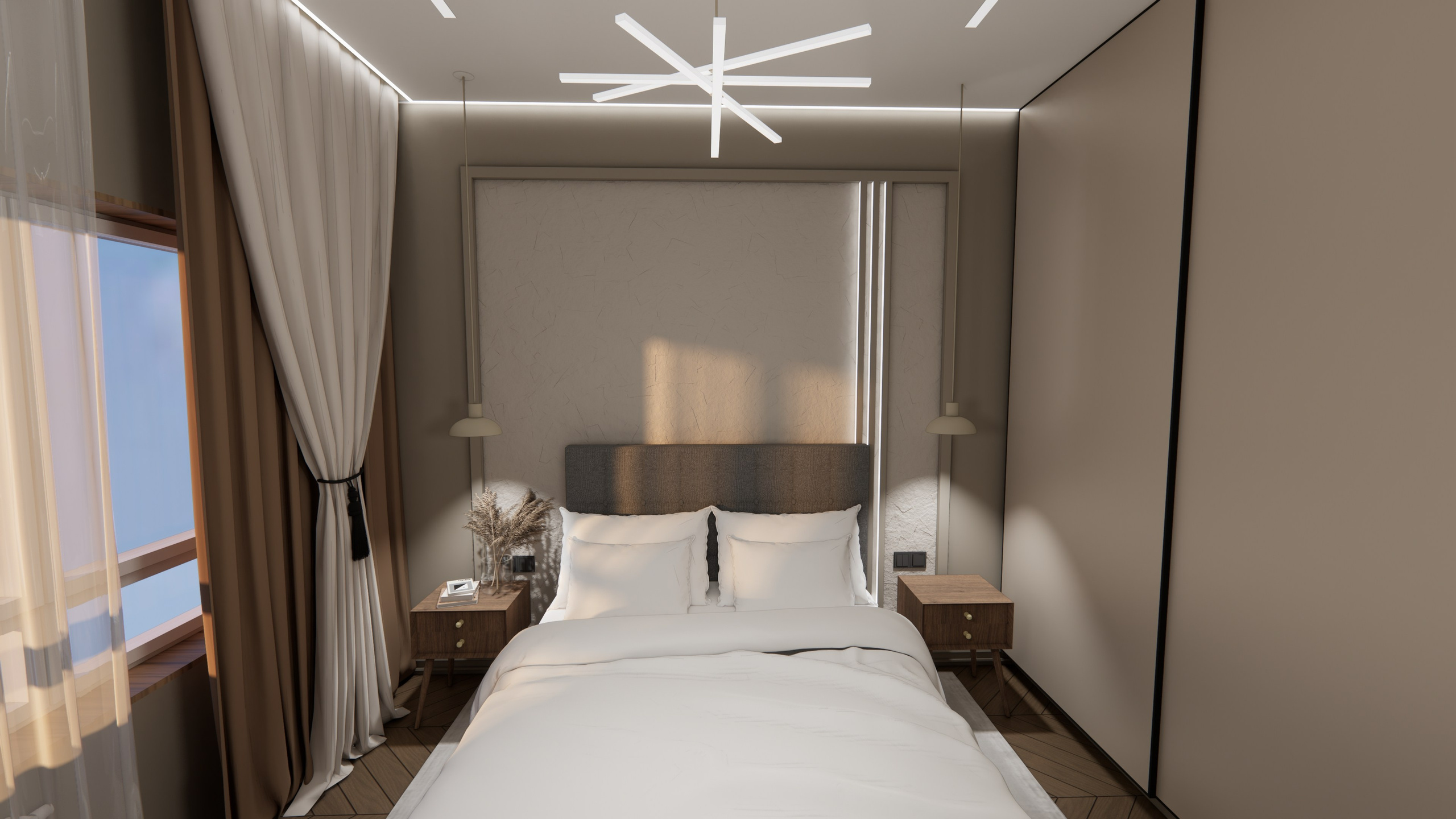 Проект № 5 — Квартира 59 кв. м. г. Москва. LANOIR: визуализация проектов, интерьер, экстерьер, ArchiCAD чертежи | Стерлитамак