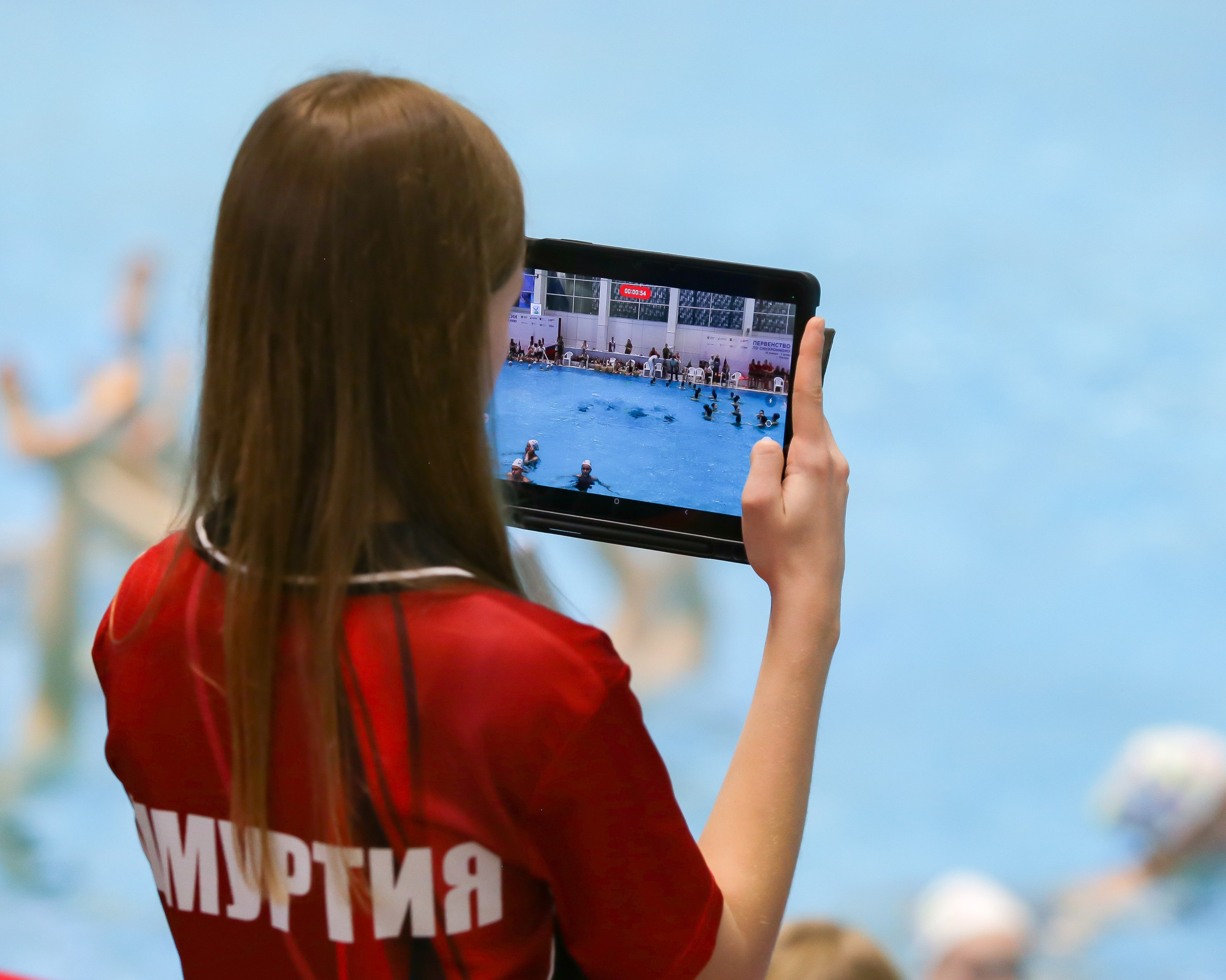 Тренировка перед Первенством России по синхронному плаванию. Репортажный фотограф в Москве