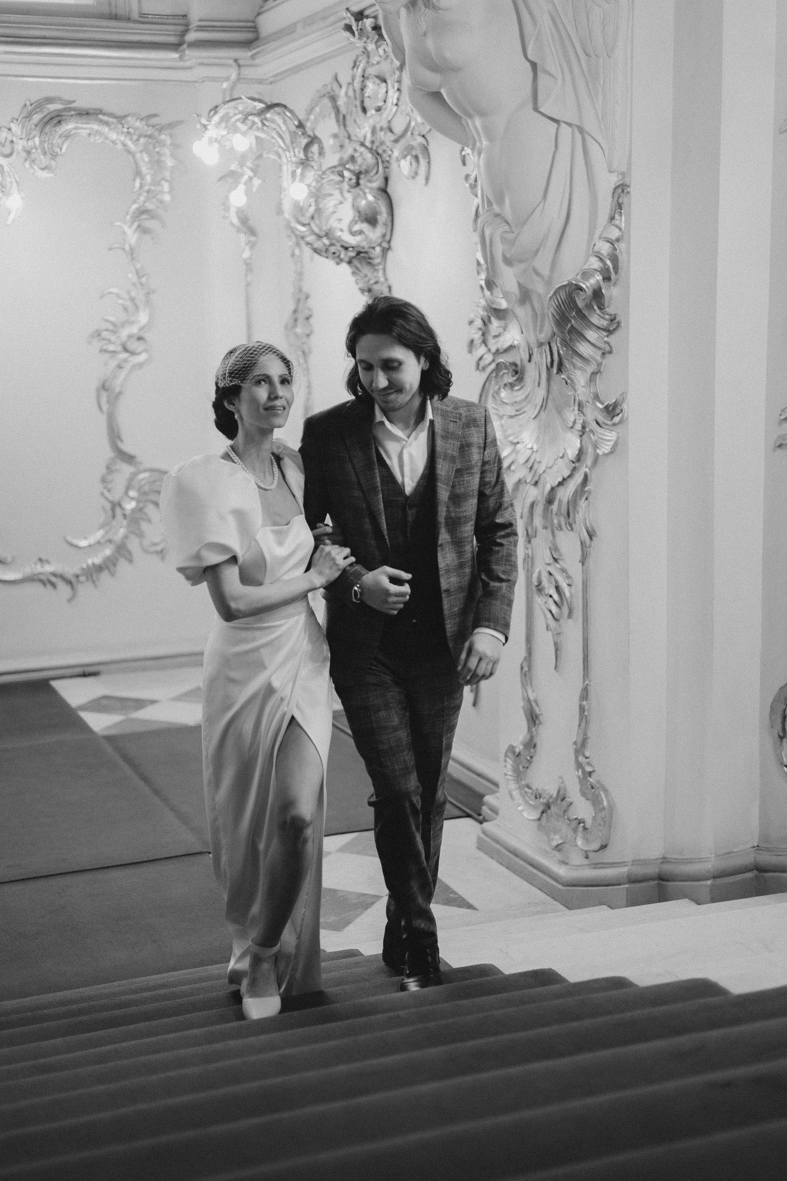 Свадебная съемка в Эрмитаже. Фотограф в Санкт-Петербурге Осокина Елизавета