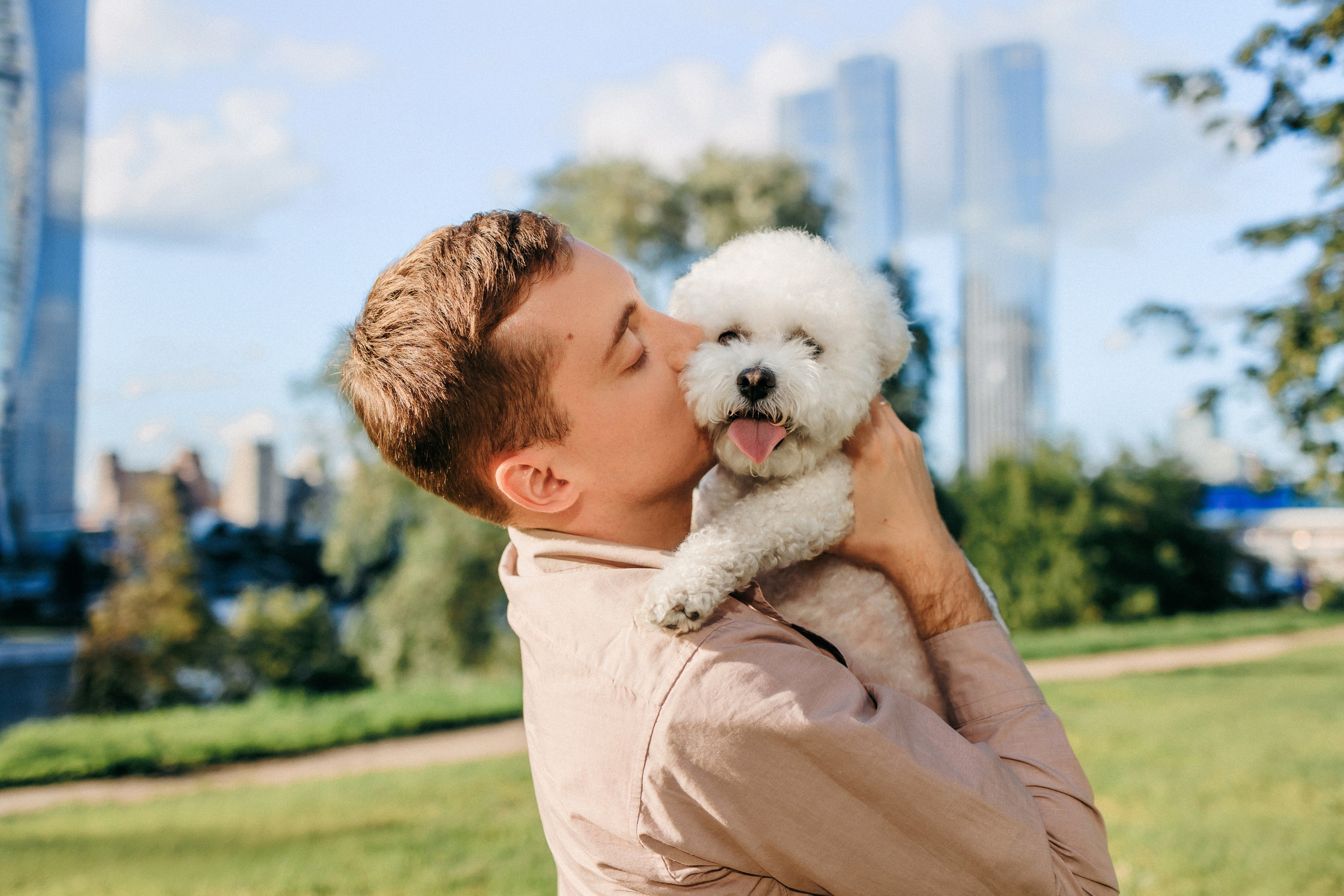 Марина, Данил и Бруно. Фотограф-анималист Елена Радченко, Москва