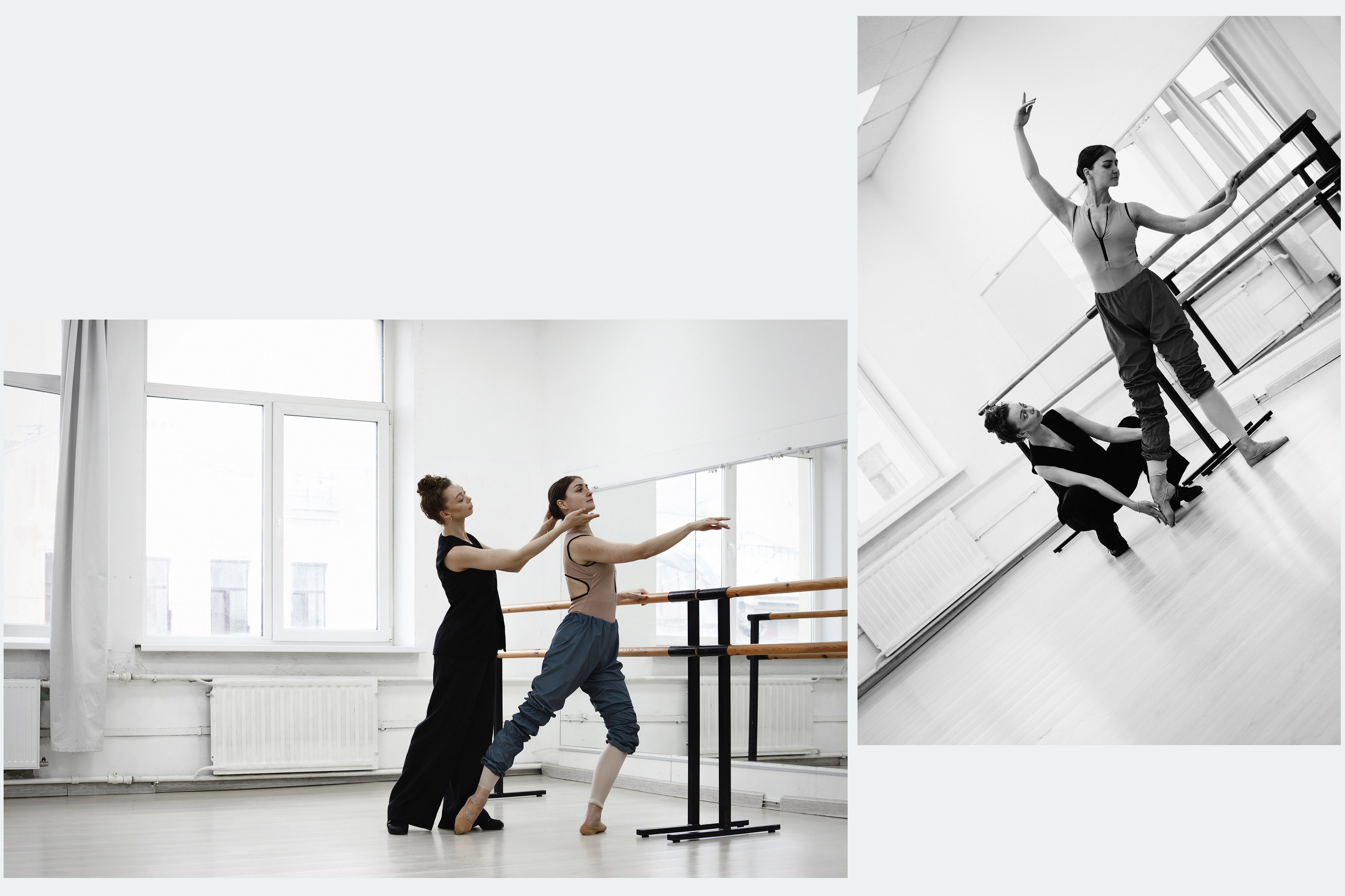 «Репетиция» (постановочная съемка в балетном зале). Портретный и репортажный фотограф в Санкт-Петербурге Варвара Жукова