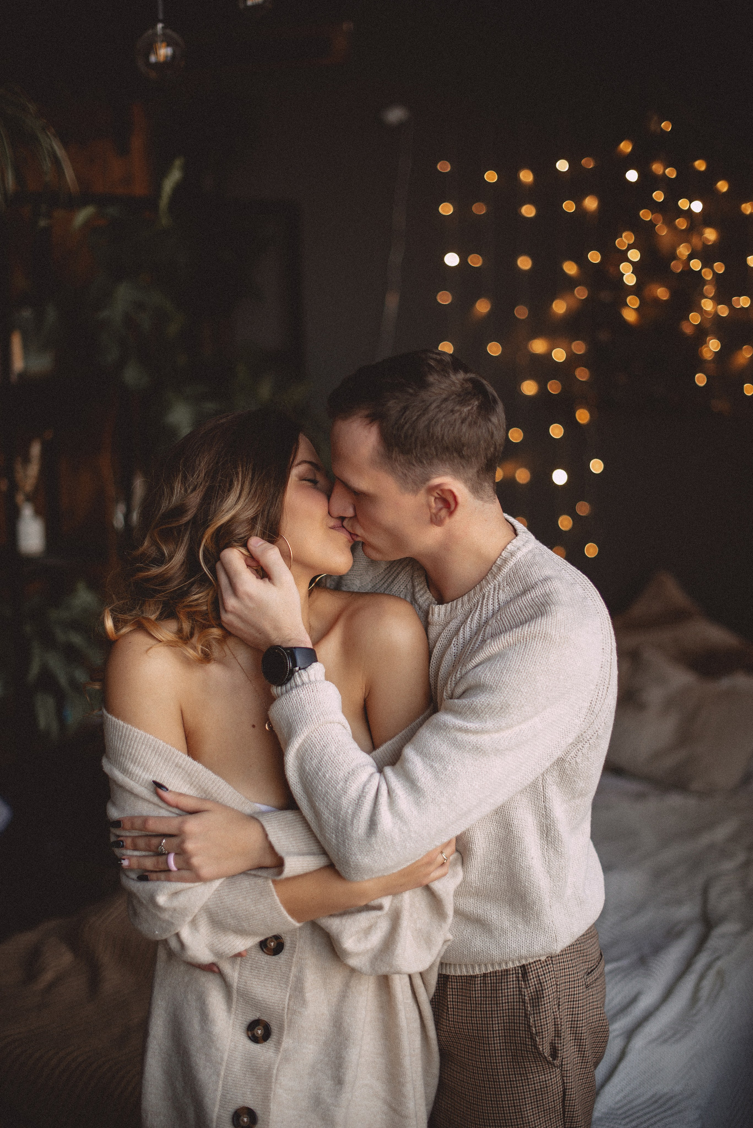 Новогодняя фотосессия Лавстори в студии. Семейная фотосессия Бутово Москва фотограф Алина Морщагина