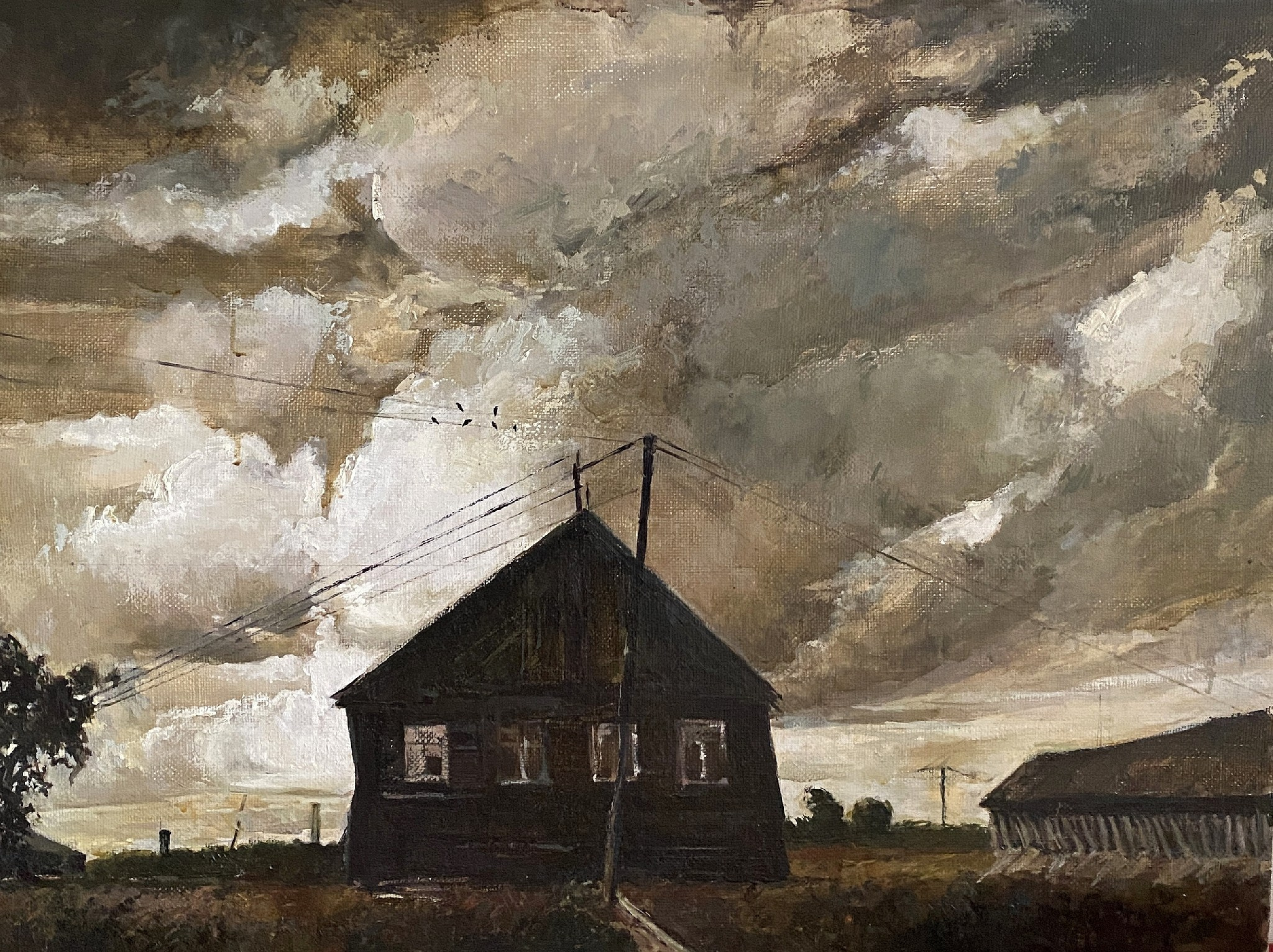 "Одиночество" 60Х80 см. Холст/масло, 2014, Гризаль, Деревня, Дом, Импрессионизм, Живопись, Масло, Холст https://www.avito.ru/moskva/kollektsionirovanie/kartina_odinokiy_2924261527