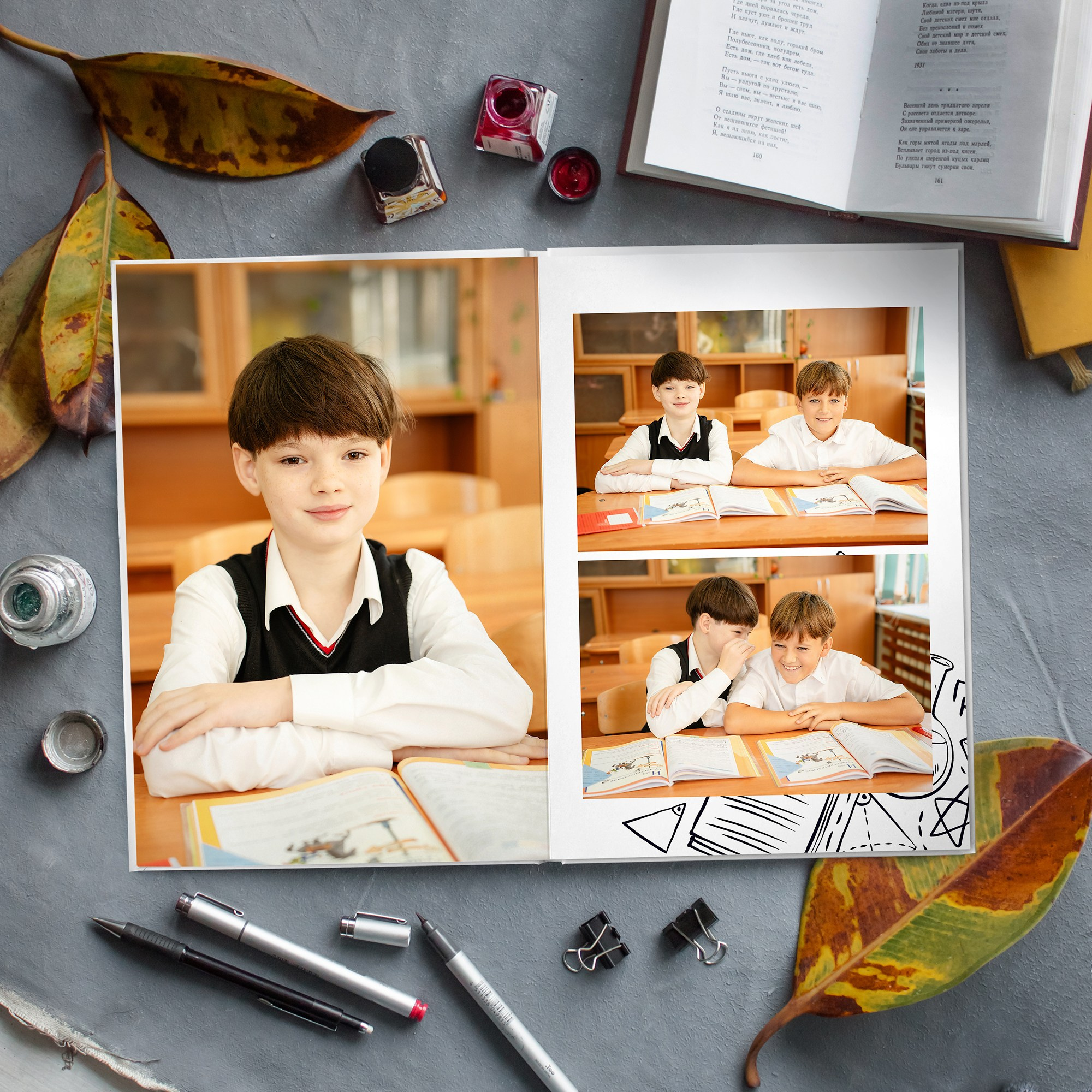 Дизайн альбомов Школа. Детский и Школьный фотограф во Владивостоке. Выпускные альбомы