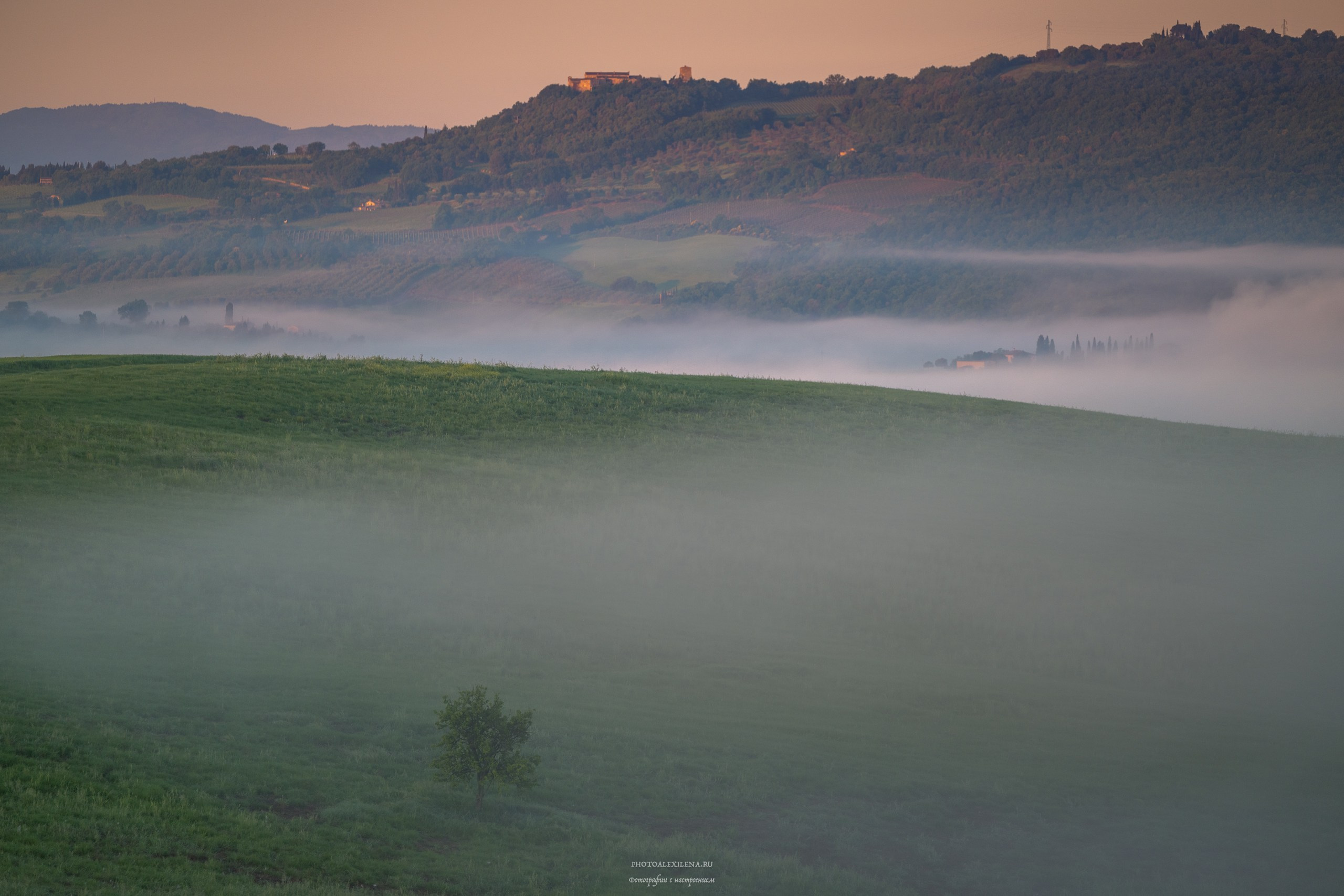 Волшебное утро в Тоскане. Авторские стильные фотокартины