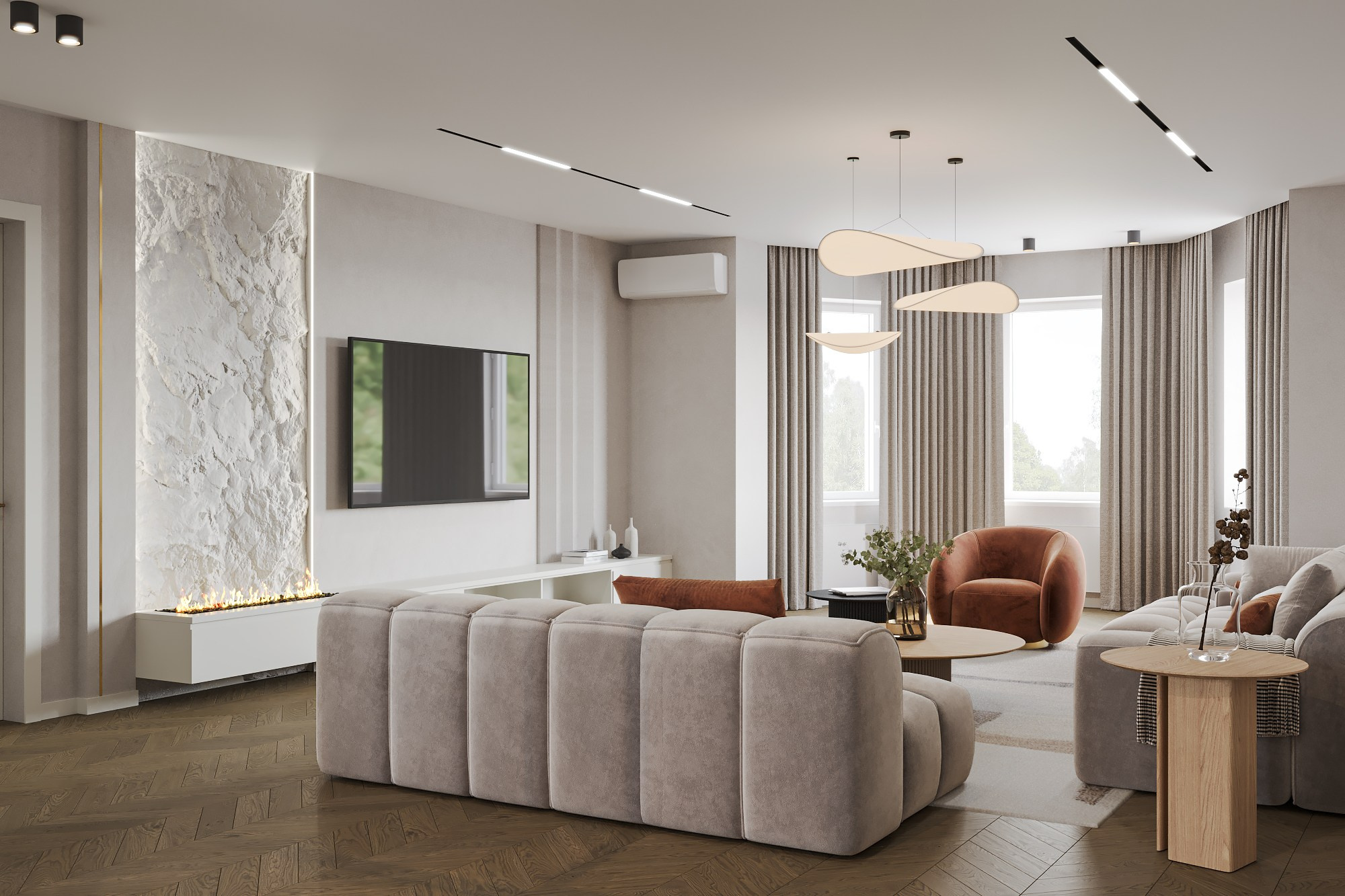 Дом с мансардой 250 м². Студия дизайна