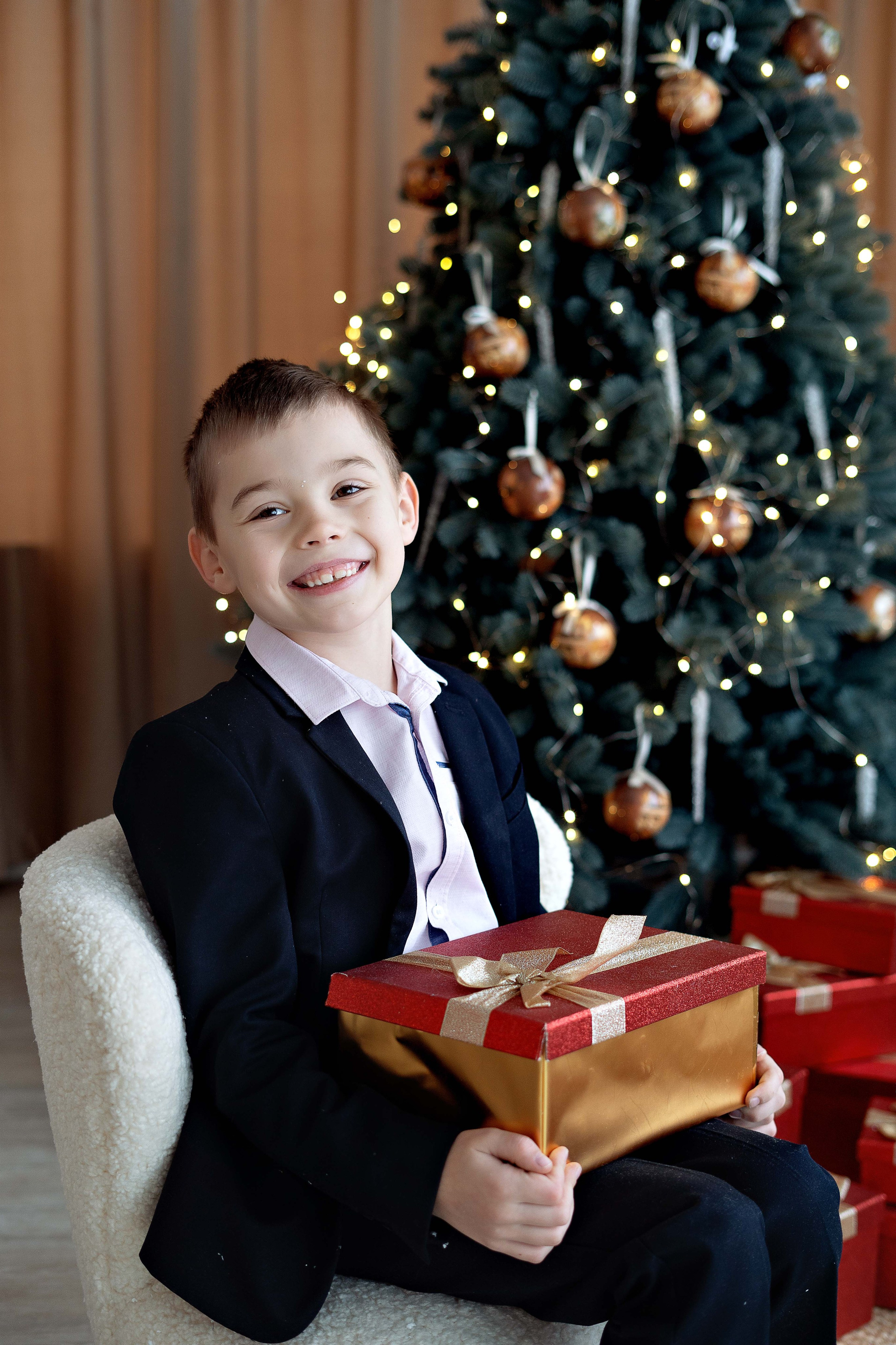 Новогодняя фотосессия в студии ZOOM. Семейный и детский фотограф в Москве Екатерина Офицерова