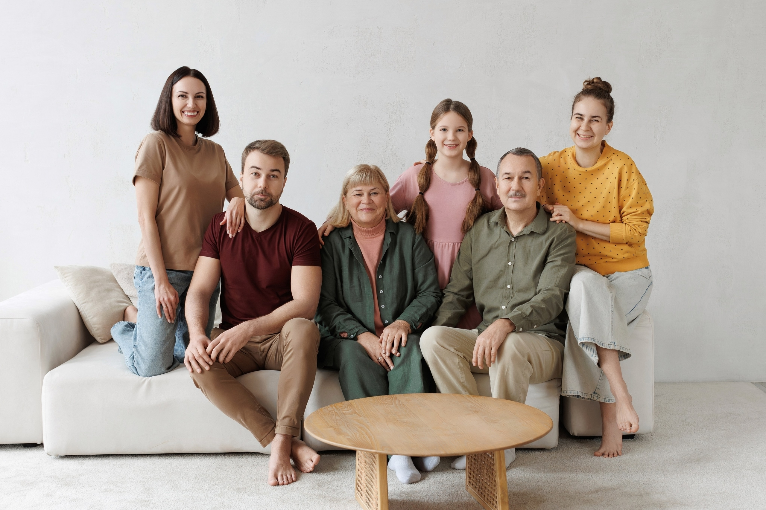 Съемка большой семьи. Фотосессии в фотостудии Мимика Москва