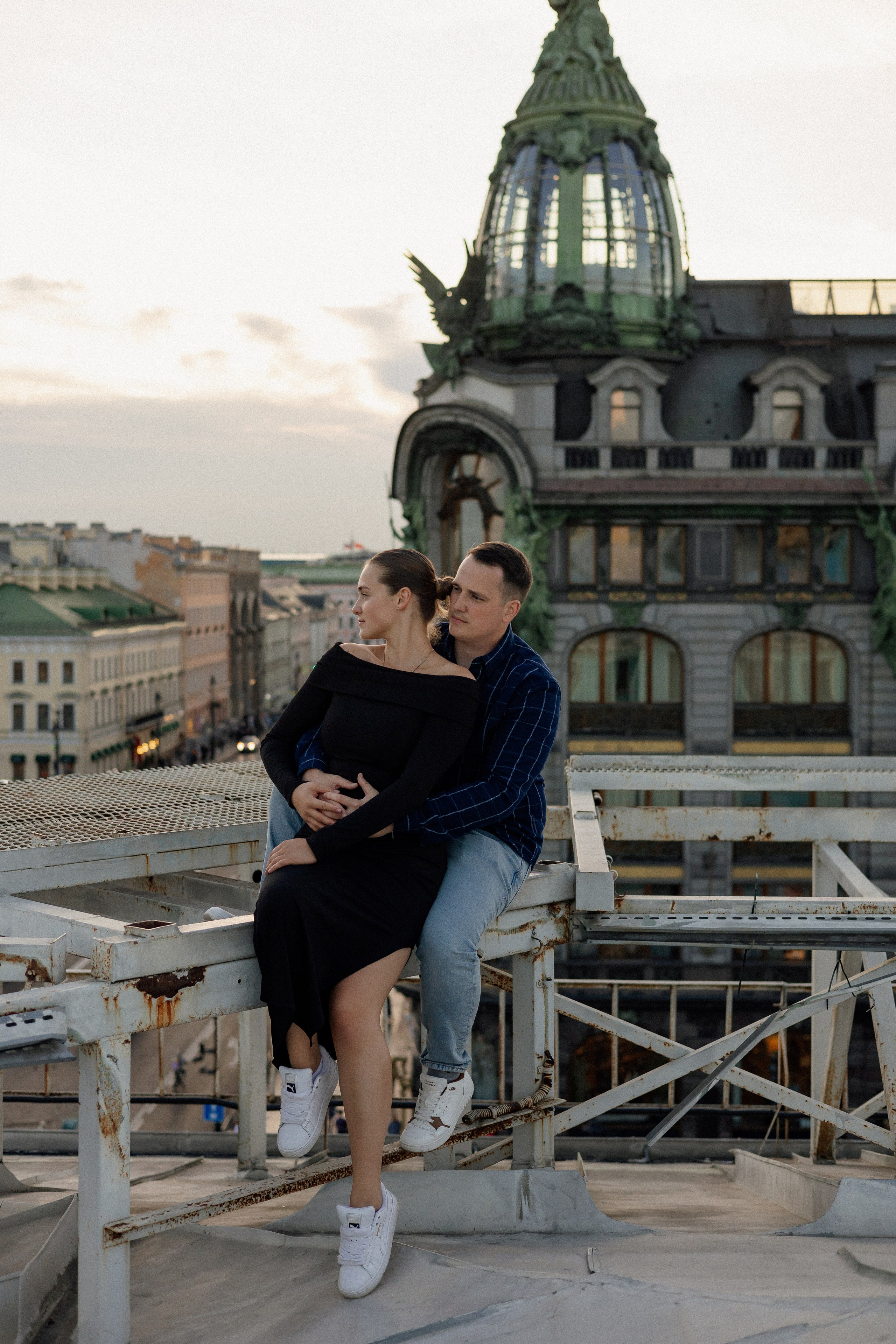 Романтика питерских крыш. Свадебный фотограф в Санкт-Петербурге Ксения Кобышева