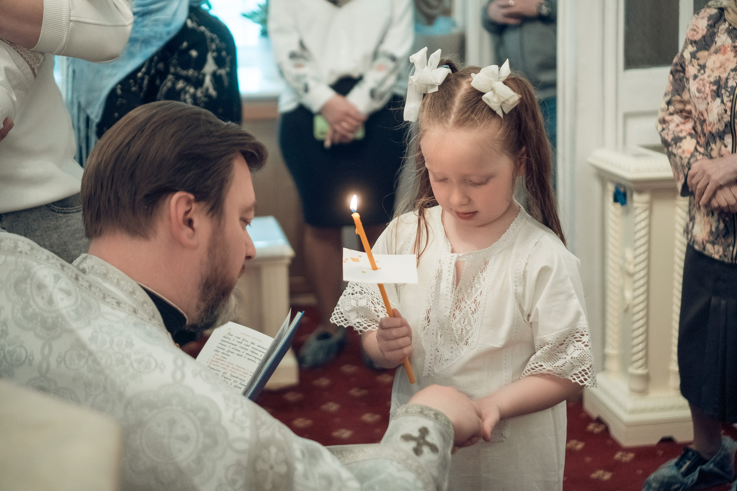 Таинство Крещения Артема, Ангелины и Адрианы