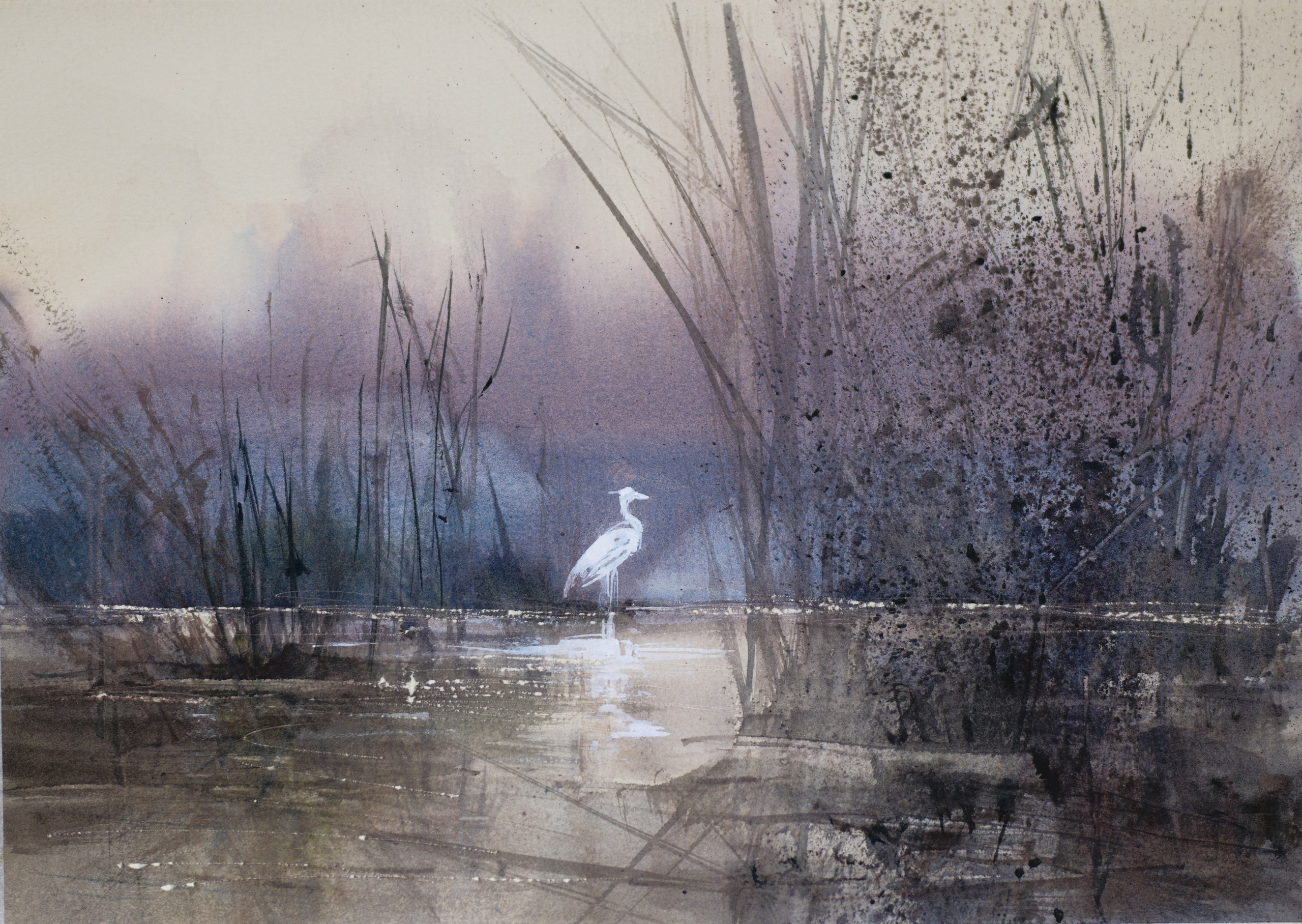 Цапля 5 серии работ ПТИЦЫ (34Х24см) 50 000 р. ГАЛЕРЕЯ