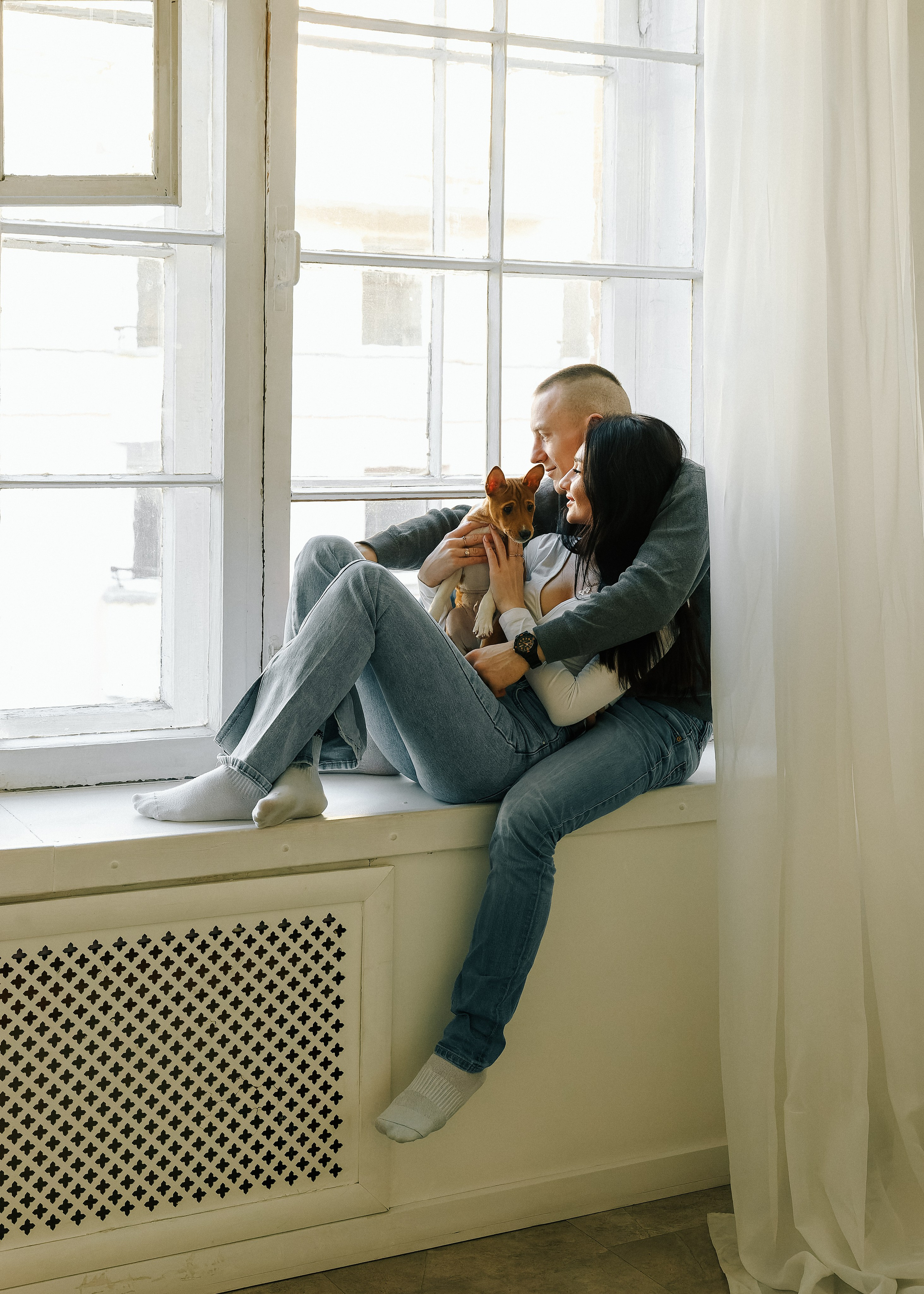 Ксения и Сергей — фотосессия в студии. Свадебный и портретный фотограф в Санкт-Петербурге Анна Демьянова