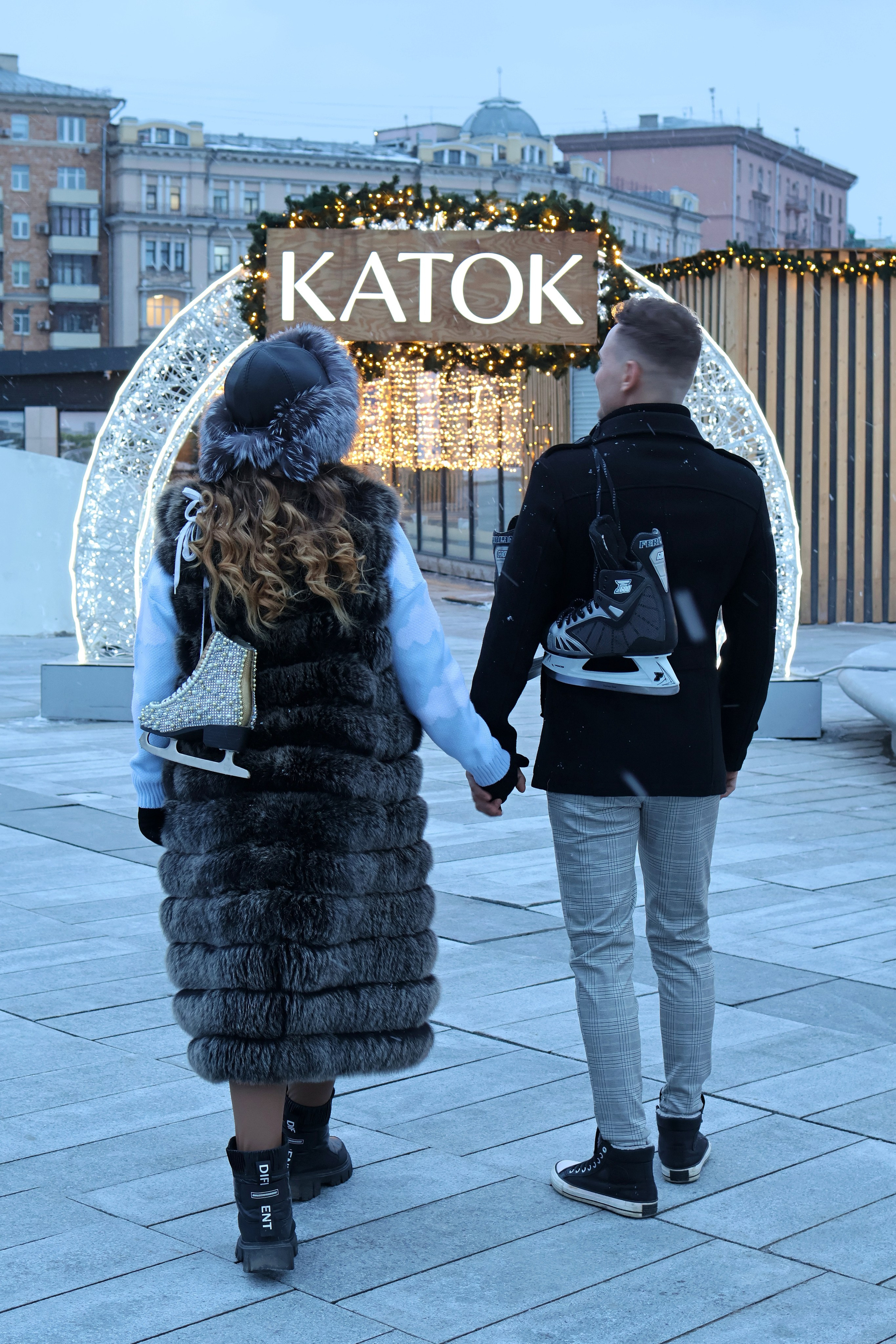 Фотосъёмка пары на катке. Спортивный и репортажный фотограф Ермакова Светлана