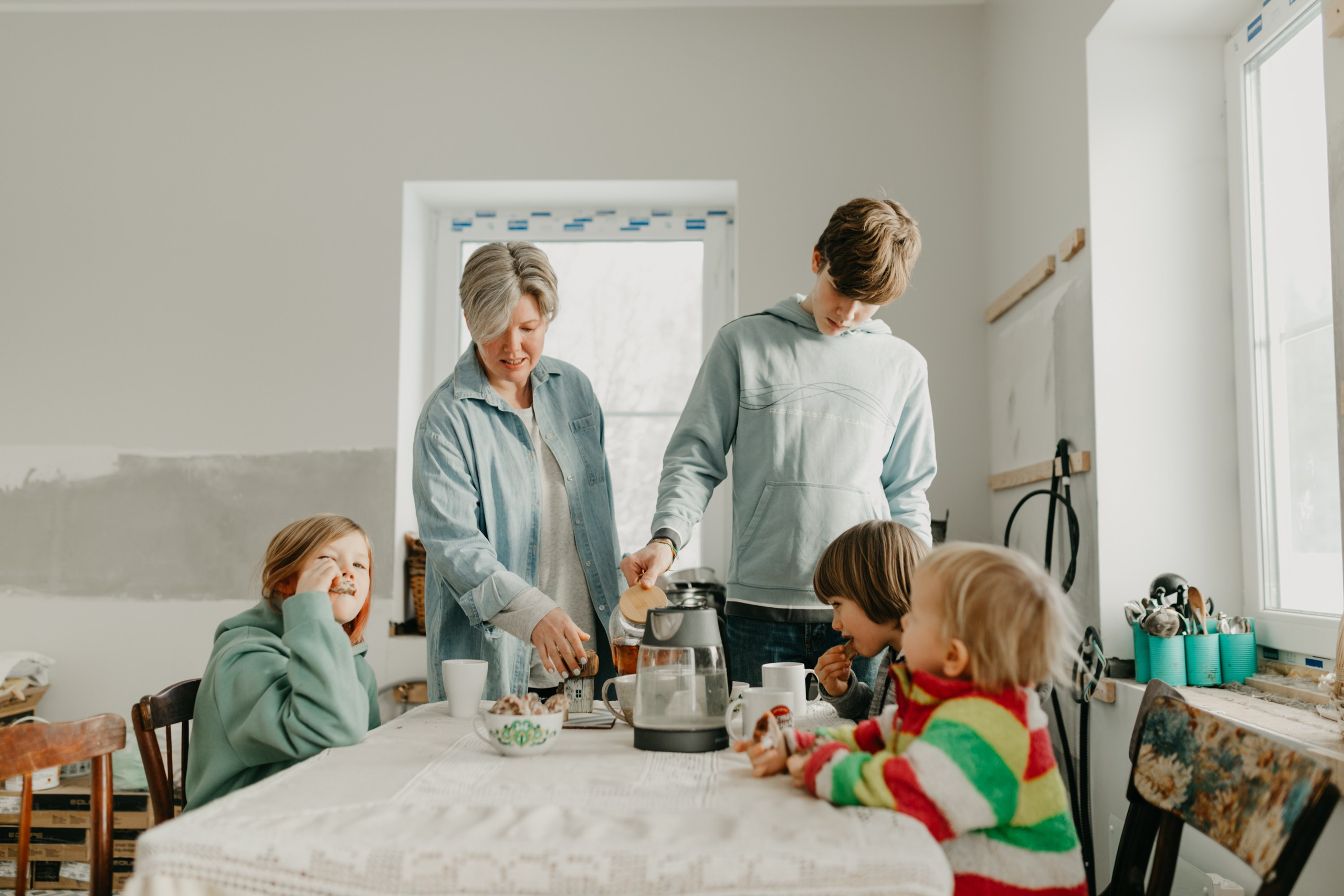 Рождественская Новогодняя Семейная Фотосессия дома. Семейный фотограф Маша Тимофеева | Москва