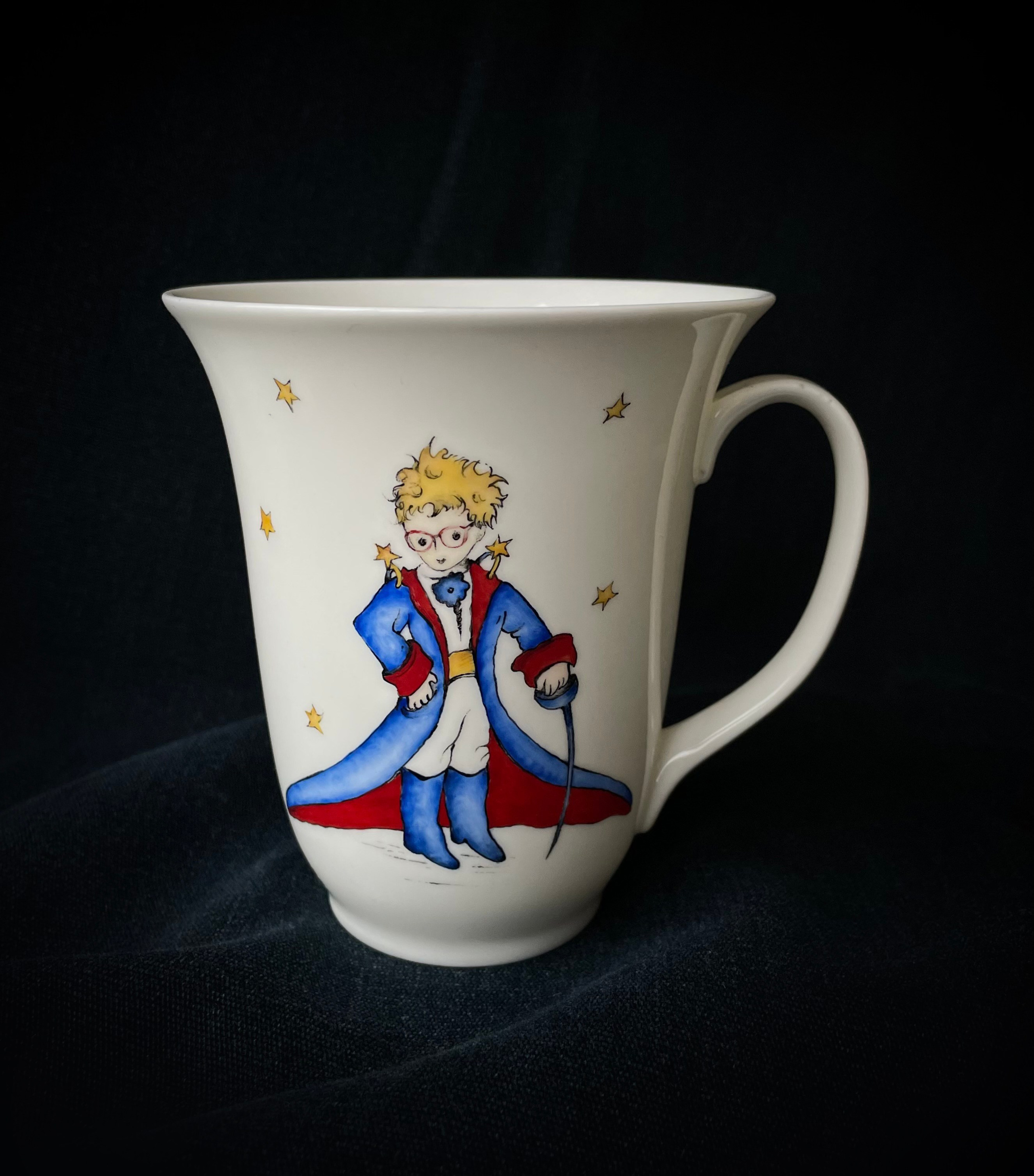 Бокал «Маленький принц» ИФЗ. Костяной фарфор. Посуда в Санкт-Петербурге. Роспись фапрфора