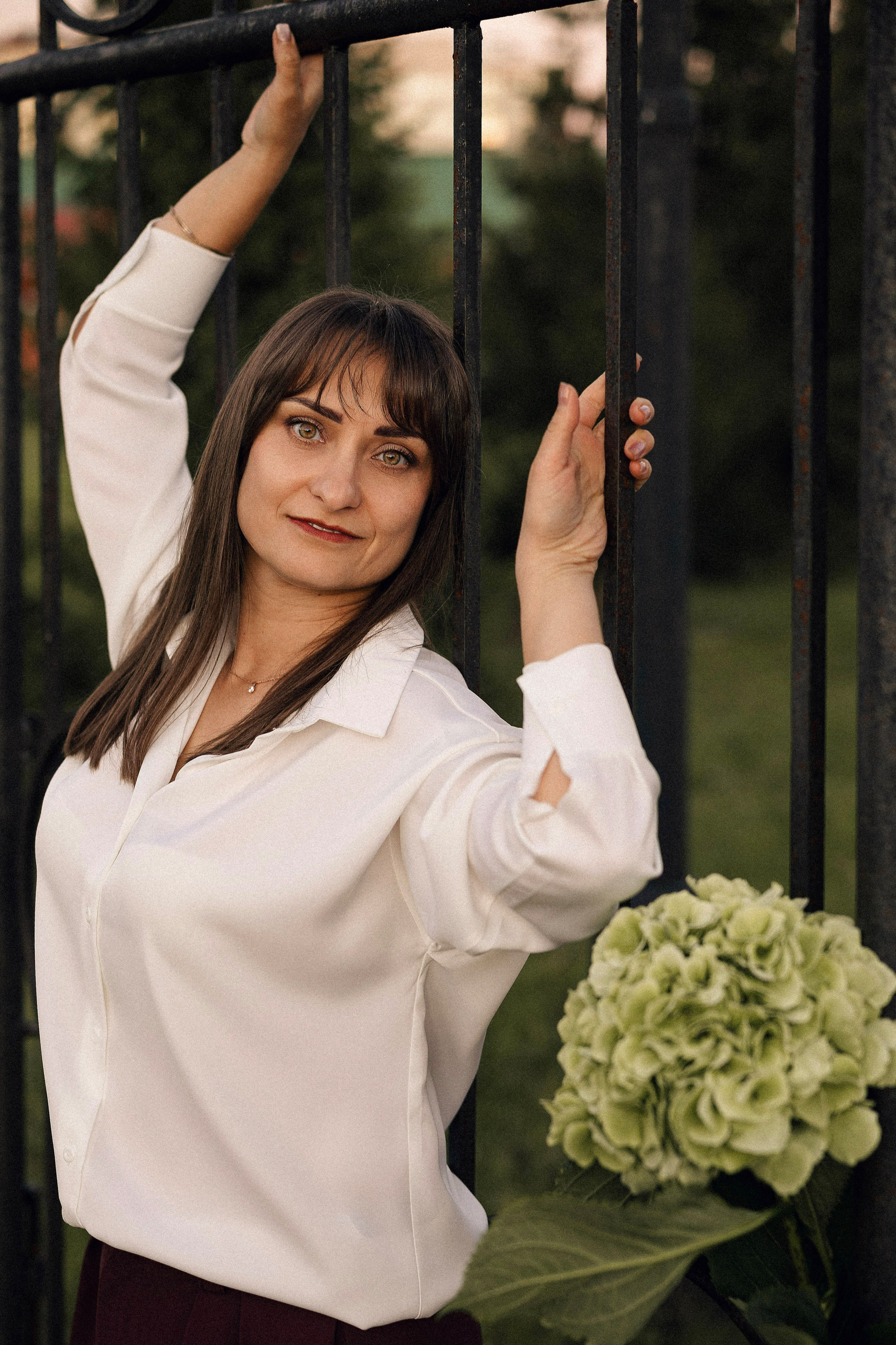 Натали с гортензией. Портретный, семейный и свадебный фотограф в Нарьян-Маре