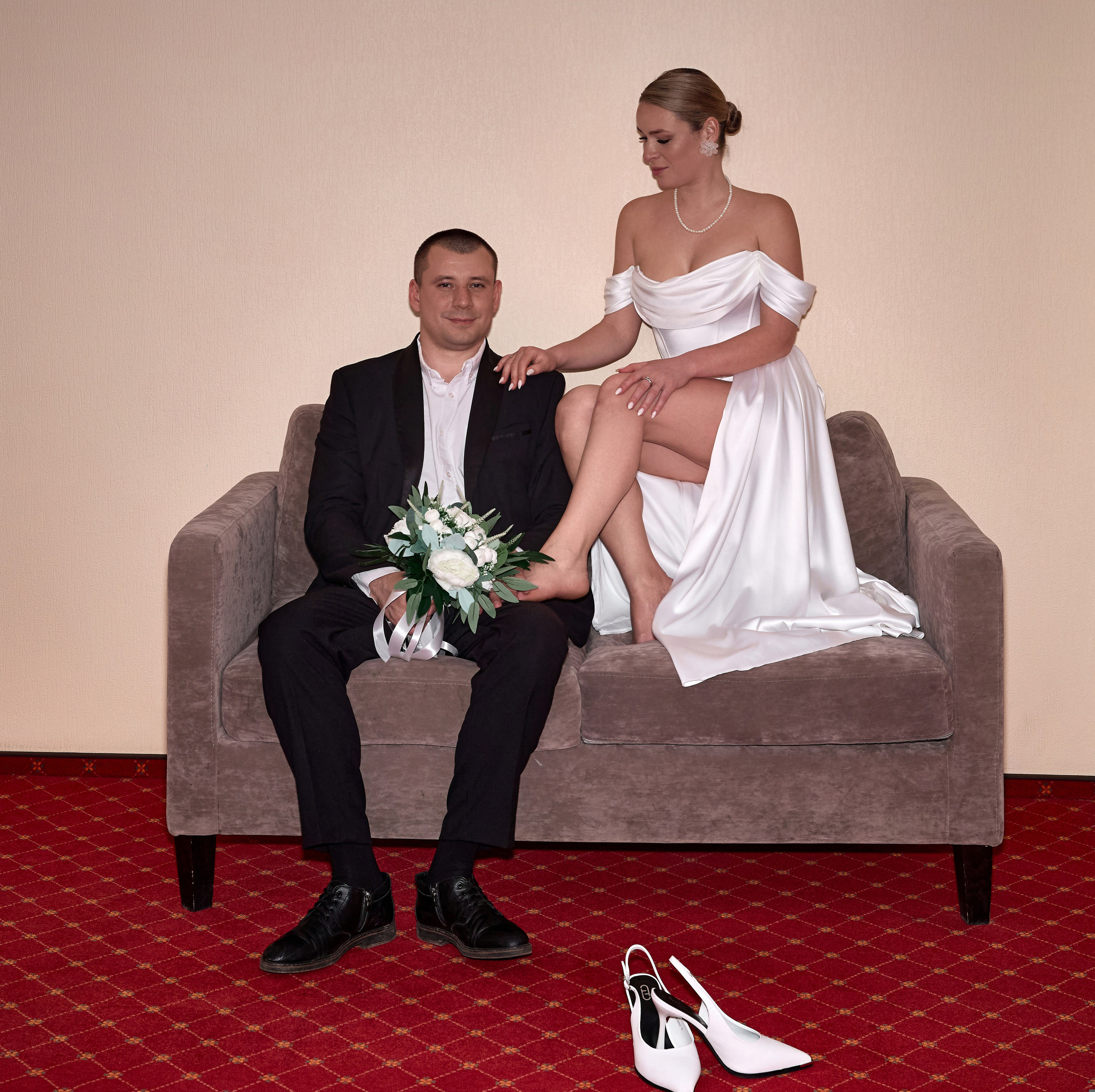 Утро невесты и свадебная фотосессия в гостинице