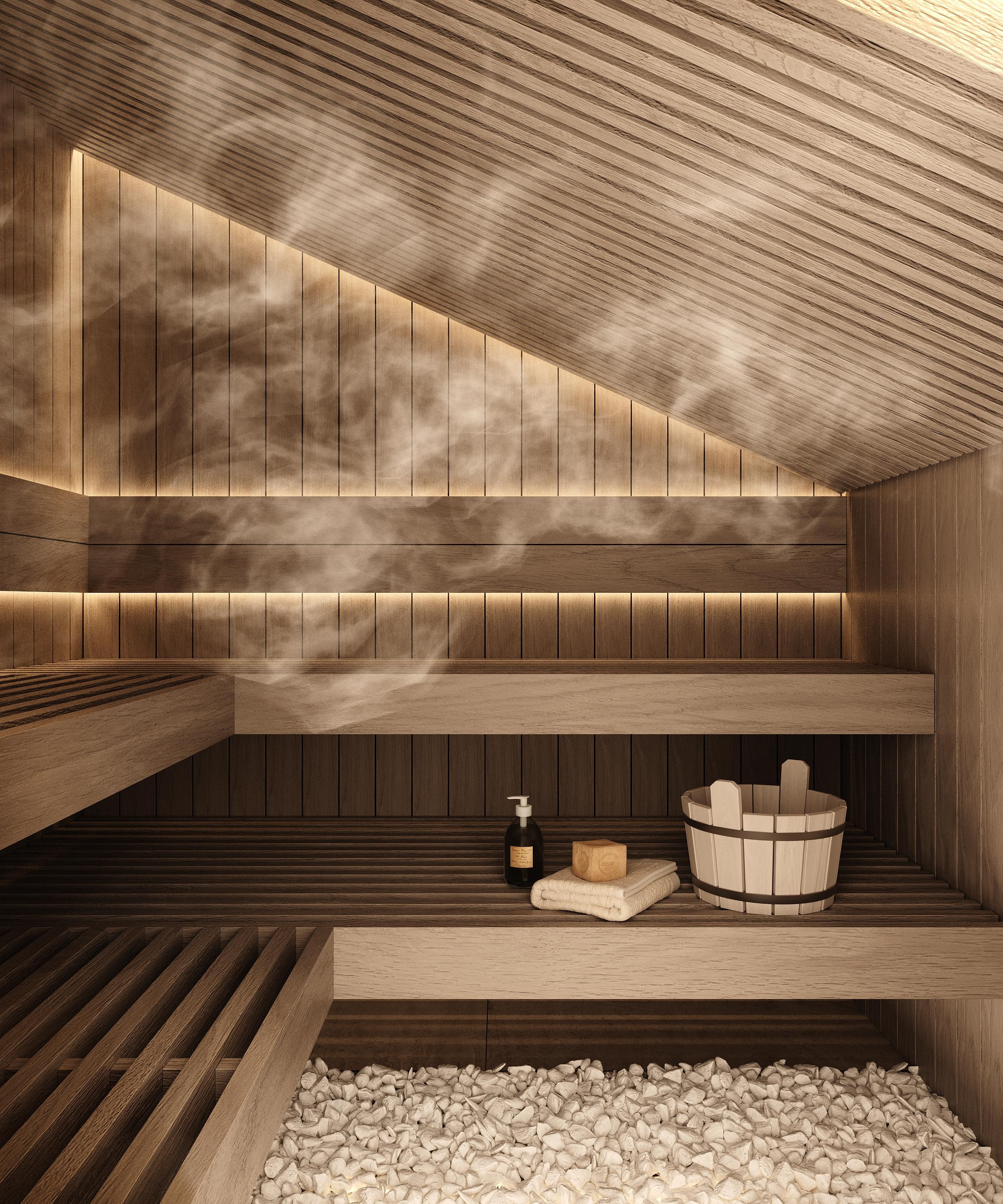 Сауна в частном доме. Дизайнер интерьера Еремина Юлия