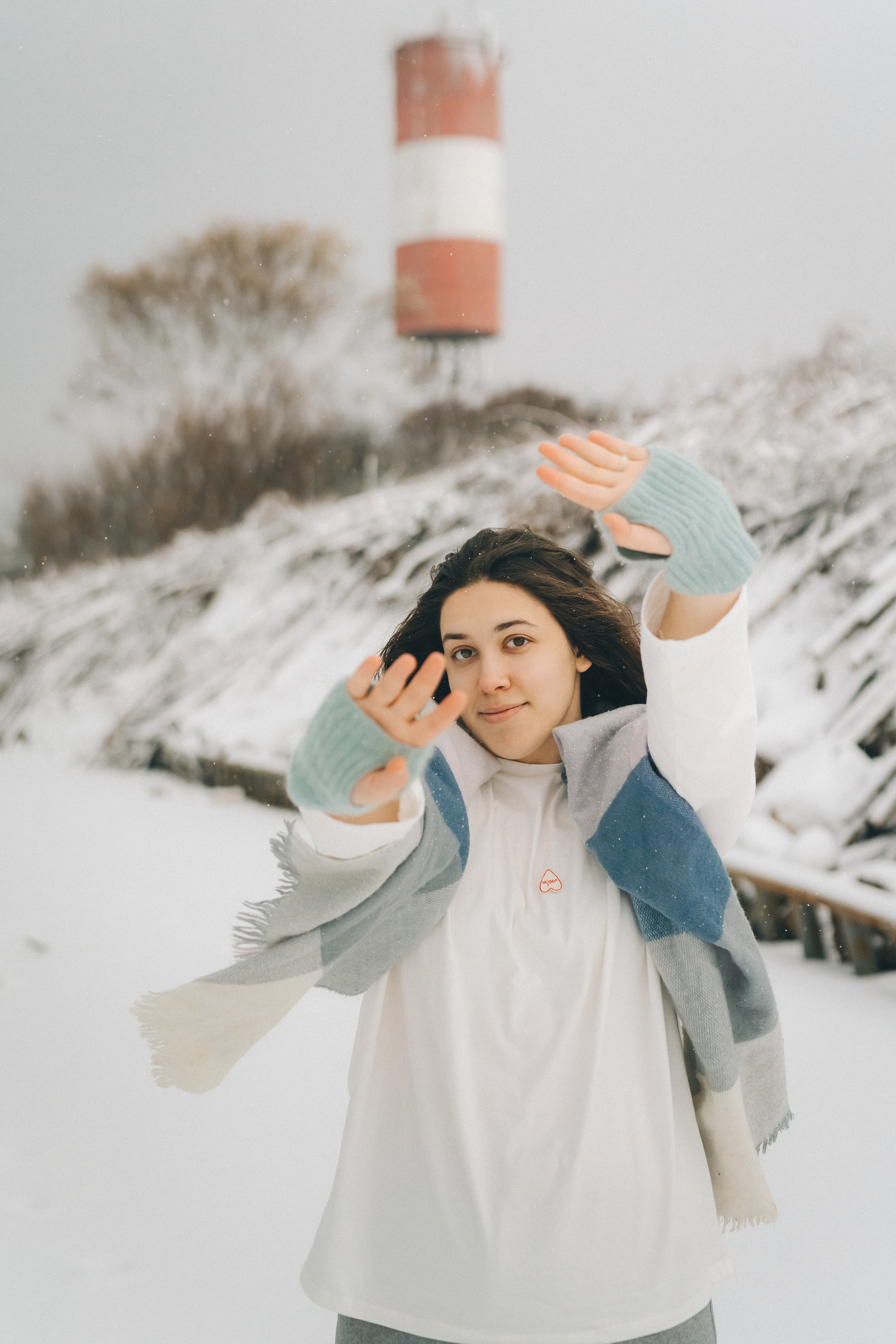 Маша и зима на Балтике. Фотограф Зеленоградск Красильникова Елена