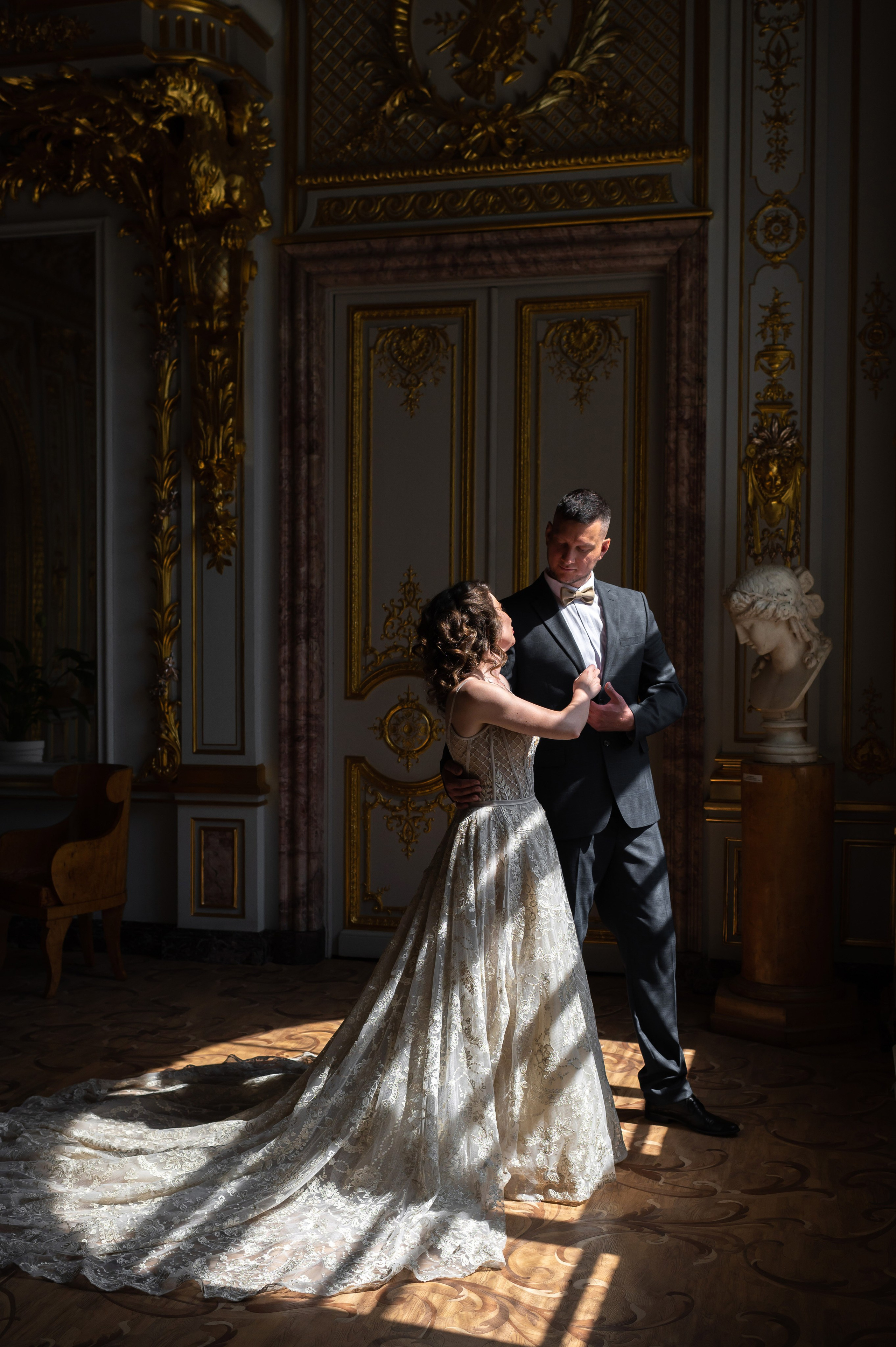 Елена и Дмитрий (свадебная фотосессия в Доме Архитектора — особняке Половцова). Портретный, семейный и свадебный фотограф в Санкт-Петербурге и в Пушкине Ширяев Денис