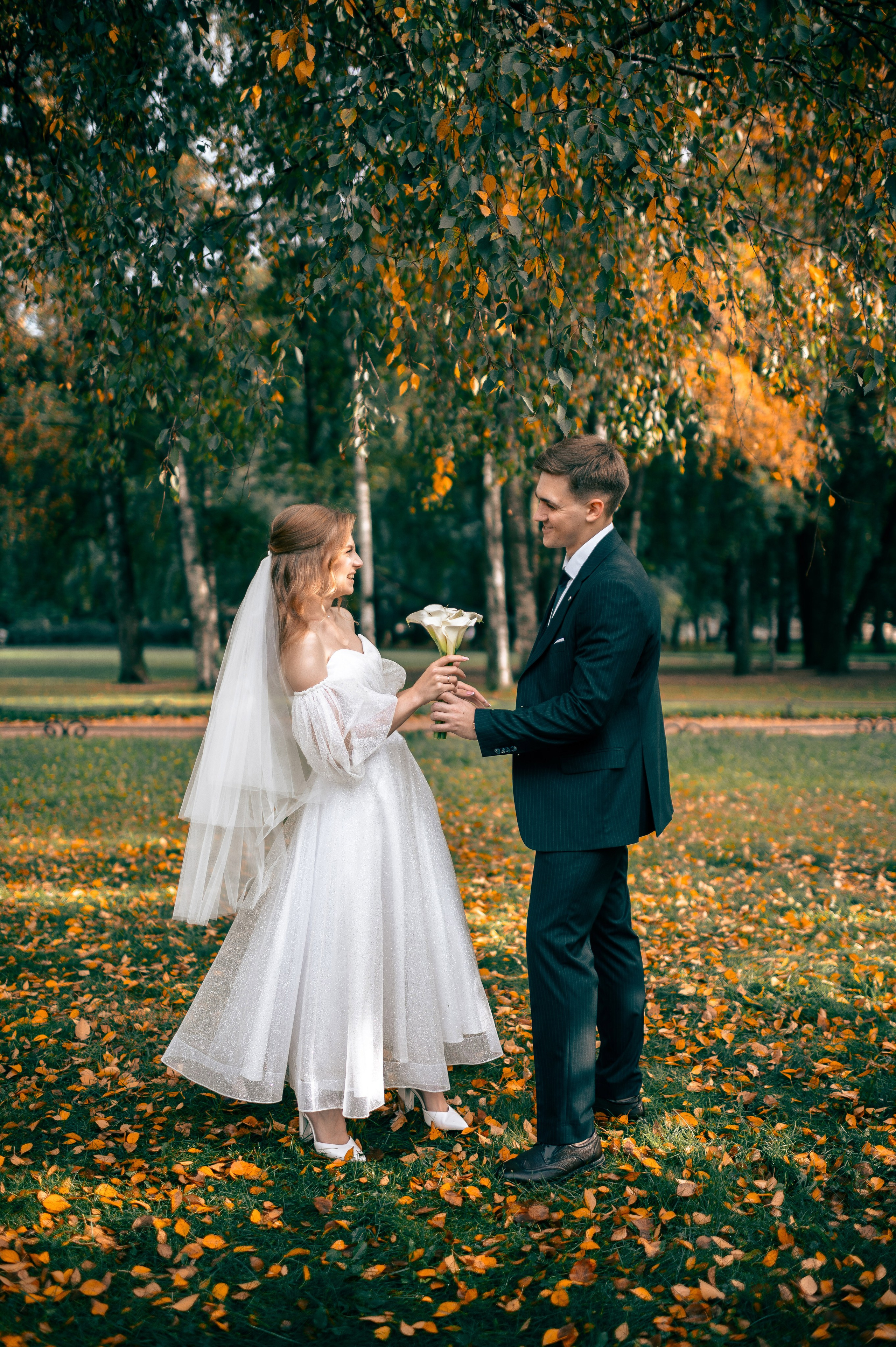 Анастасия и Михаил (Второй Дворец Бракосочетания на Фурштатской улице 52, фотосессия в Таврическом парке). Портретный, семейный и свадебный фотограф в Санкт-Петербурге и в Пушкине Ширяев Денис