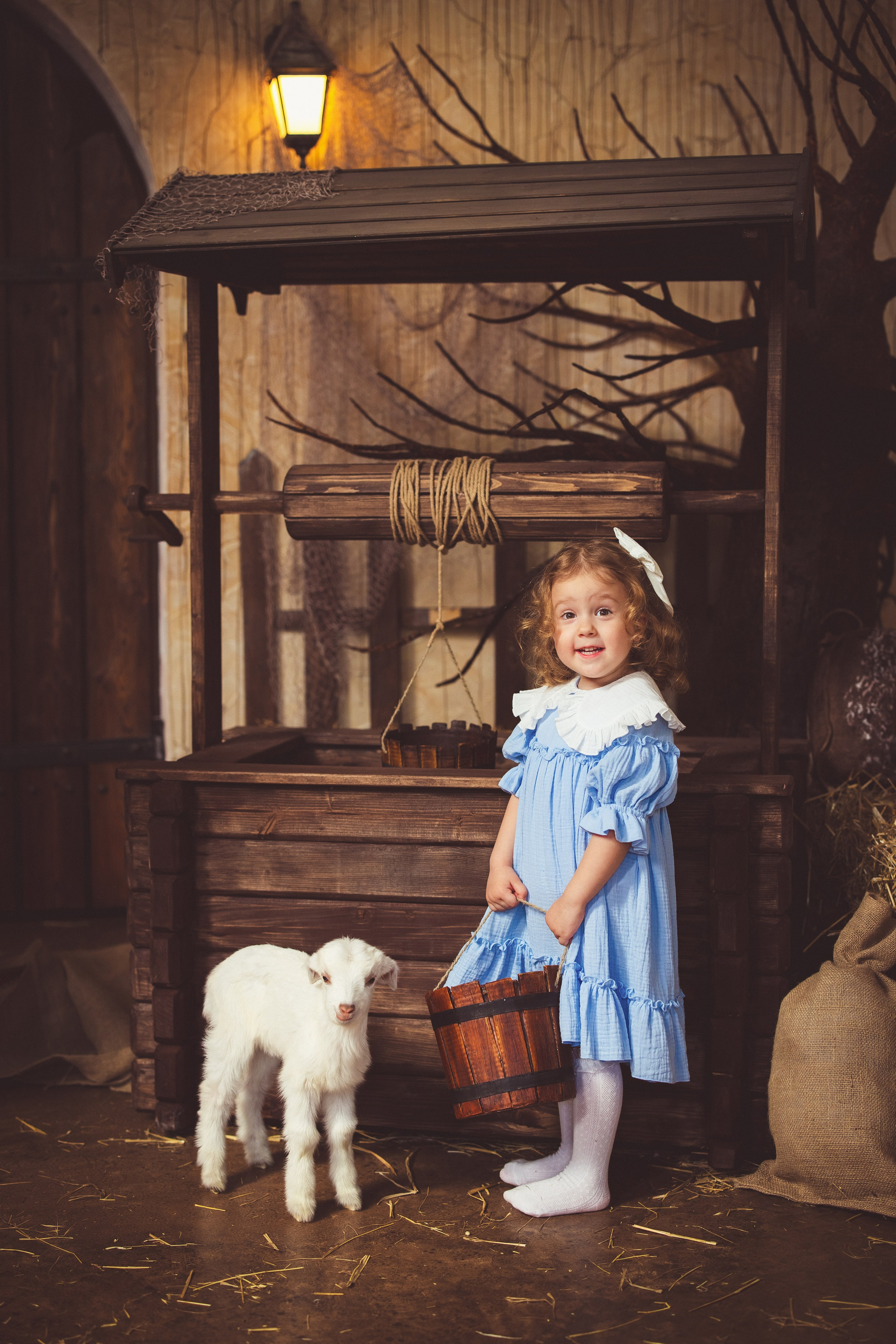 Пасхальный фотопроект с козочкой и утятами, в фотостудии «Эль» 2024 г. Семейный и детский фотограф в Краснодаре Анна Трашкова