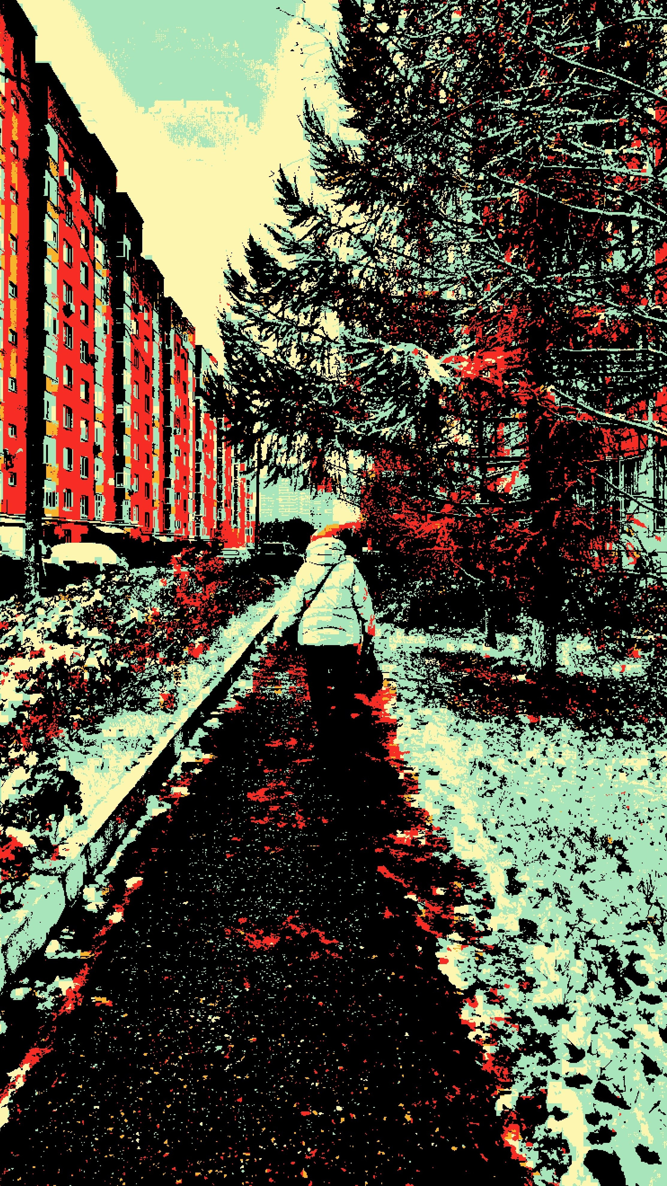 В движении. Визуальный арт пиксельный художник Василь Пиксель