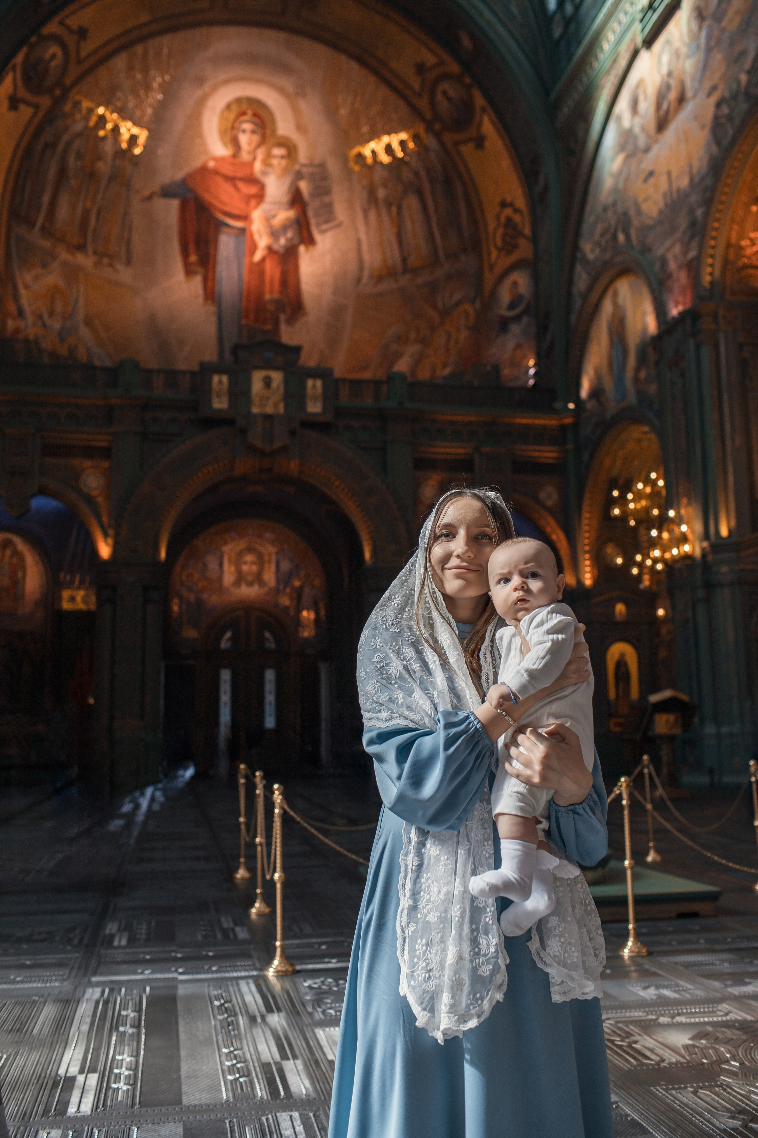 Крещение в Храме Вооруженных Сил России. Профессиональный фотограф в Москве и Мо Мария Шантарёва