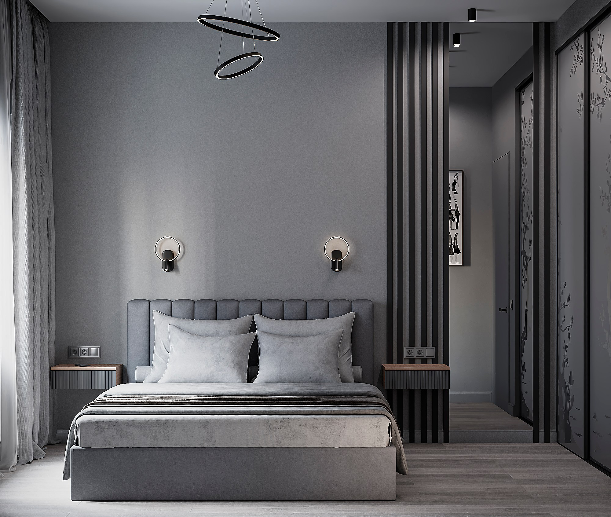 Небольшая квартира в серых тонах 🖤