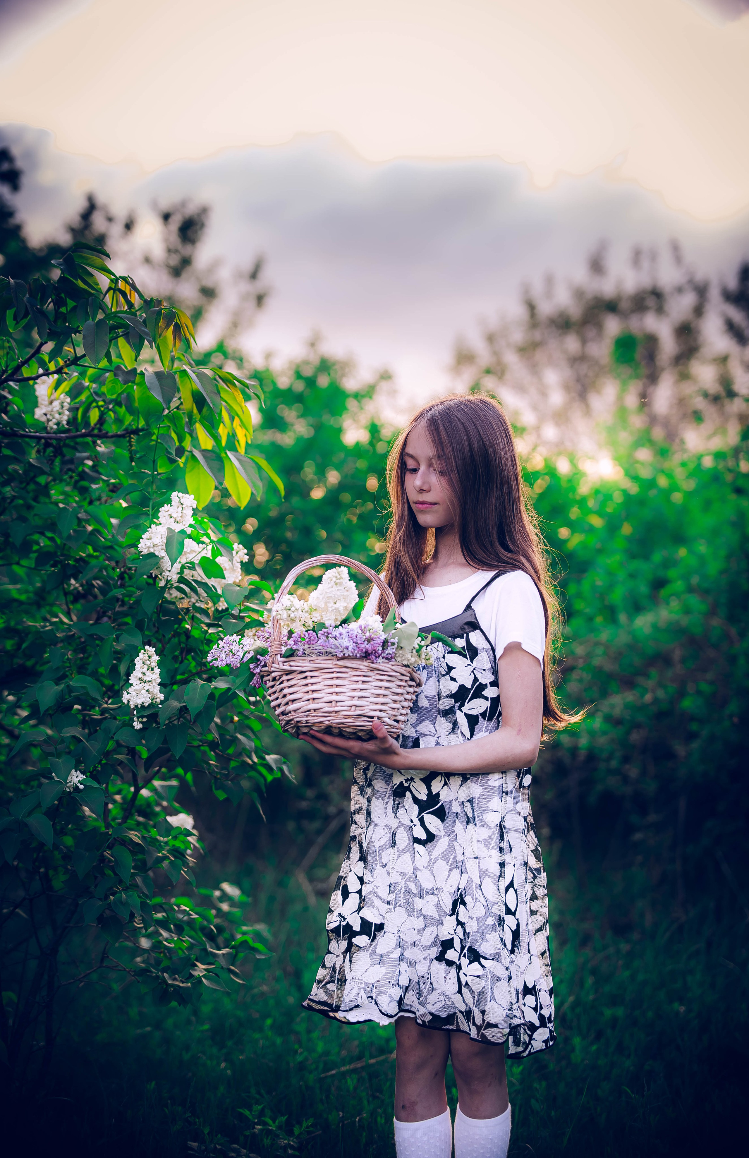 Анютка в сиреньке. Арт-фотограф Евгений Матвиенко