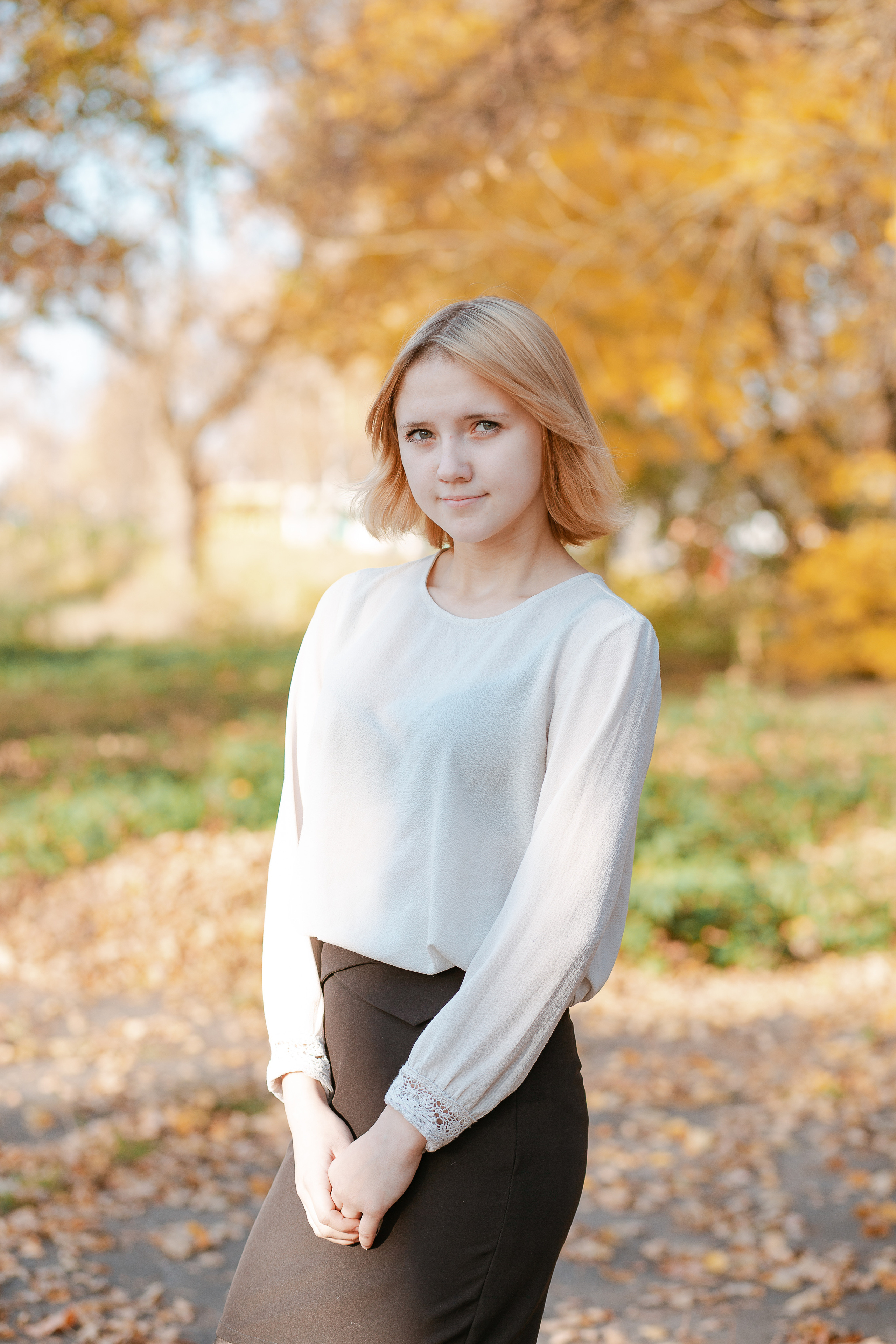 Фотосессия для выпускного альбома. Осень. Студия выпускных альбомов Остров