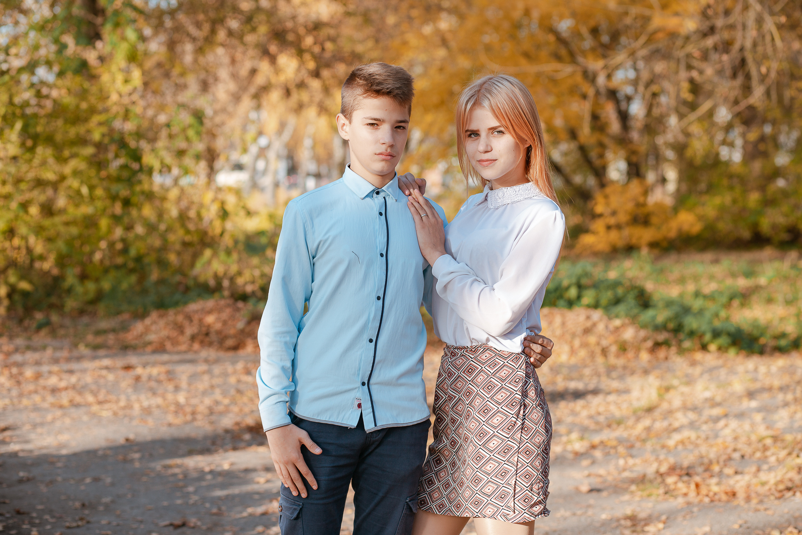 Фотосессия для выпускного альбома. Осень. Студия выпускных альбомов Остров
