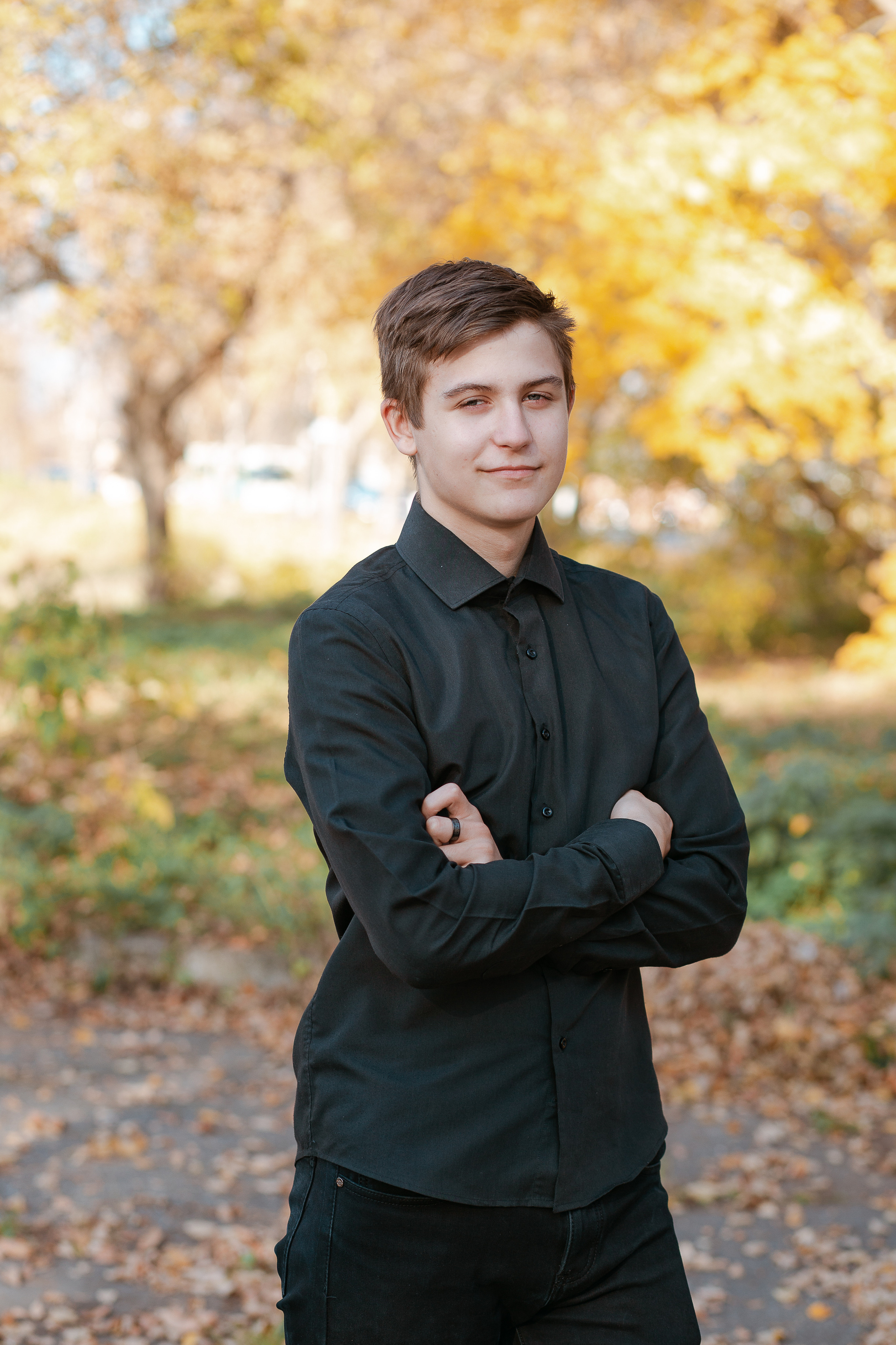 Осенняя фотосессия для выпускного альбома. Студия выпускных альбомов Остров